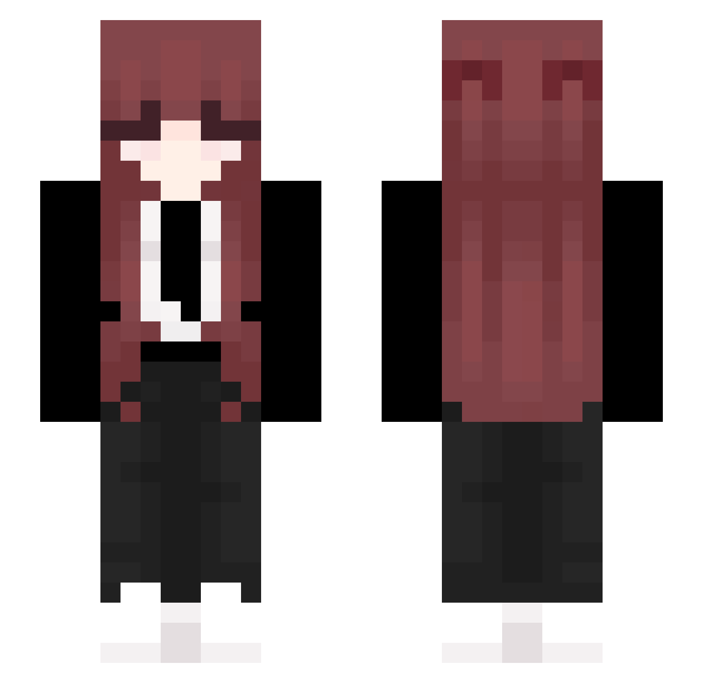 Lemon1215 Minecraft skin, front and back view