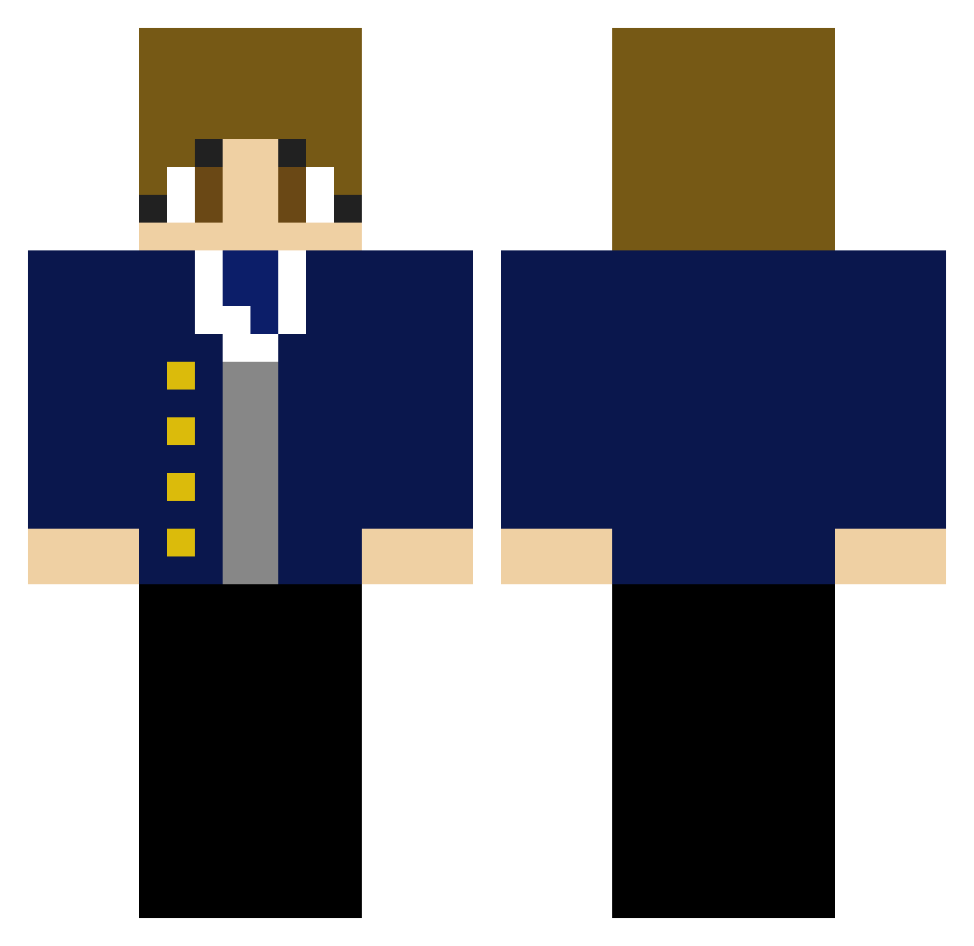 ys1404 Minecraft skin, front and back view