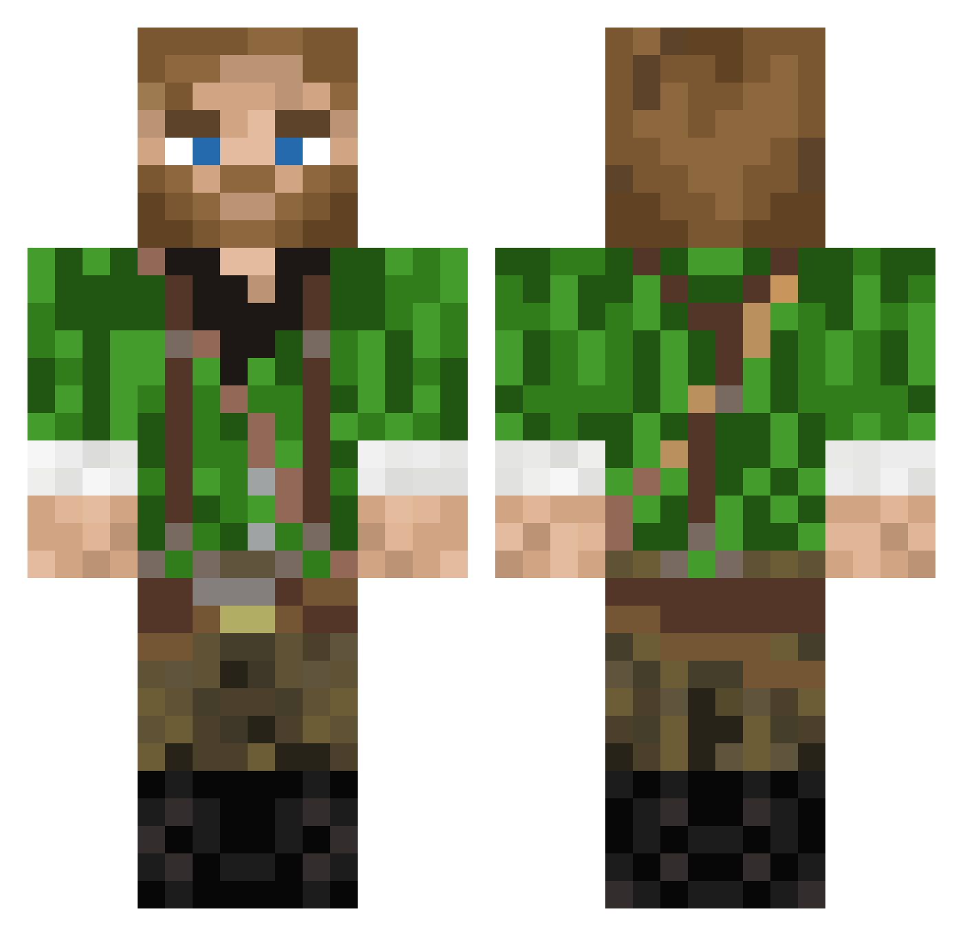 Djm340 Minecraft skin, front and back view
