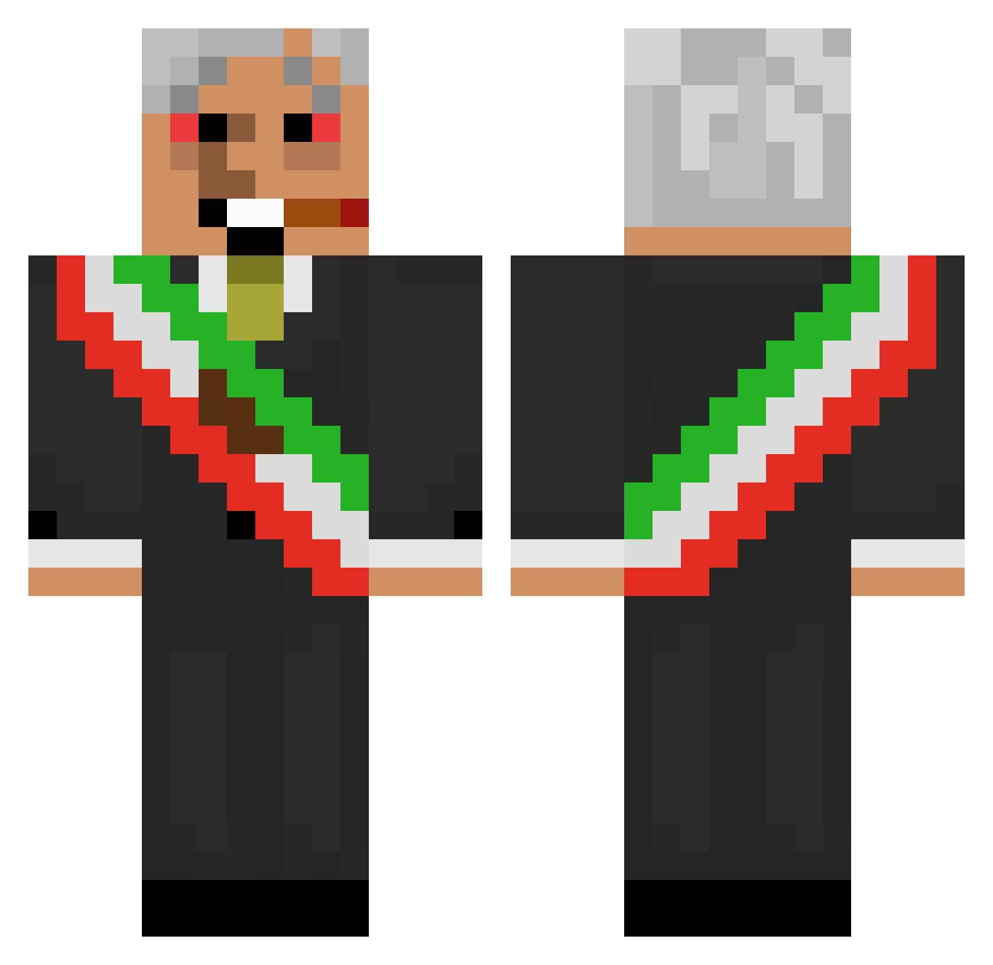 AMLOTHEGOAT Minecraft skin, front and back view