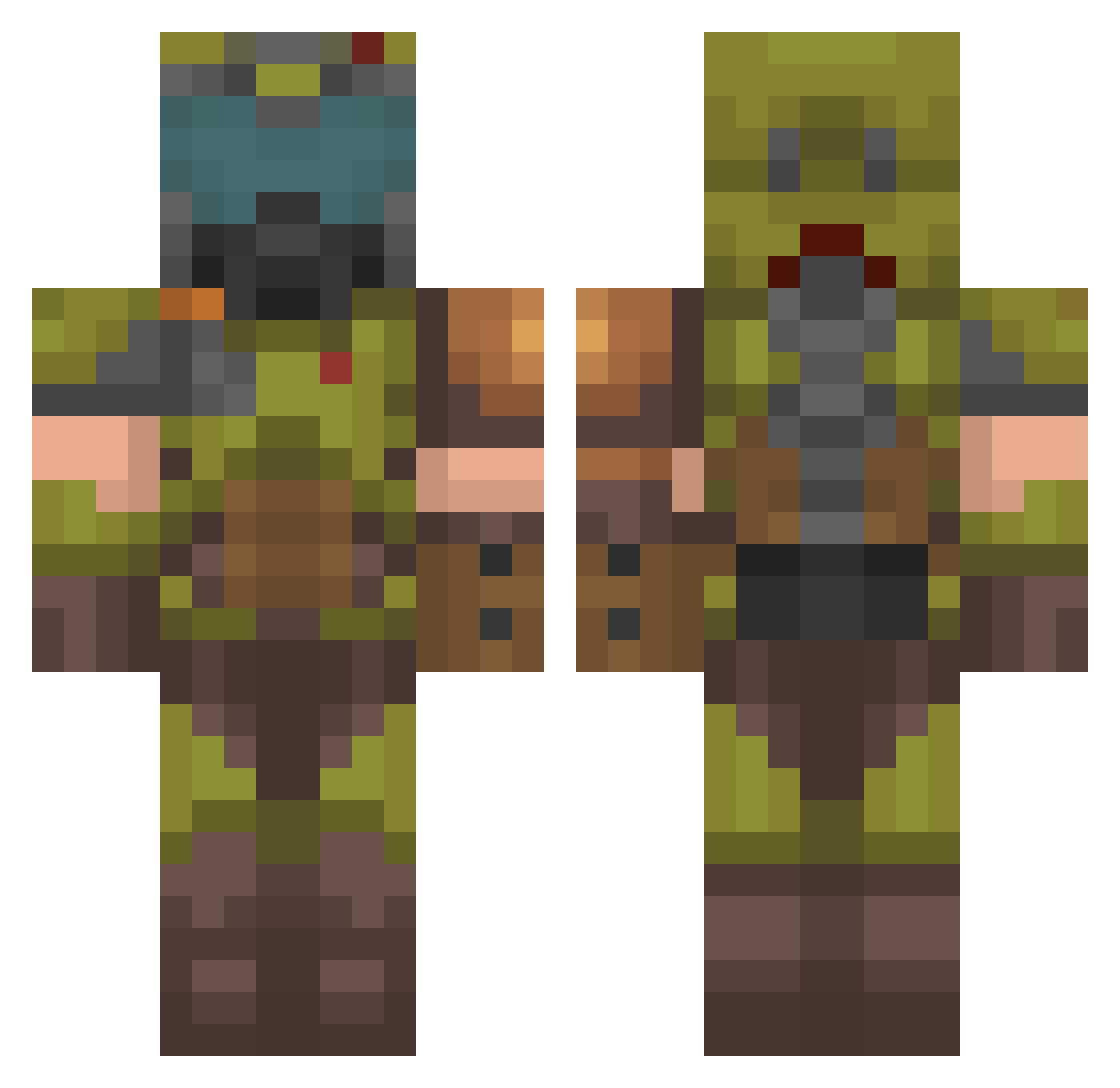 yupppp Minecraft skin, front and back view