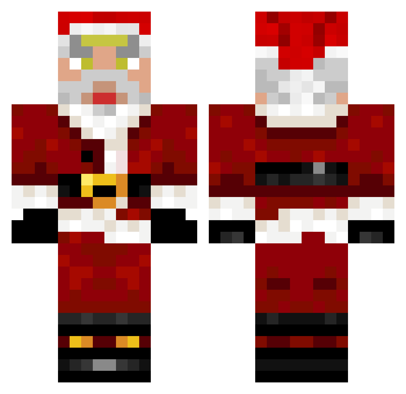 SrRec Minecraft skin, front and back view