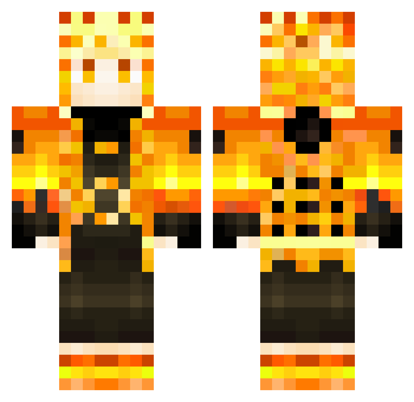 CloudKen017 Minecraft skin, front and back view