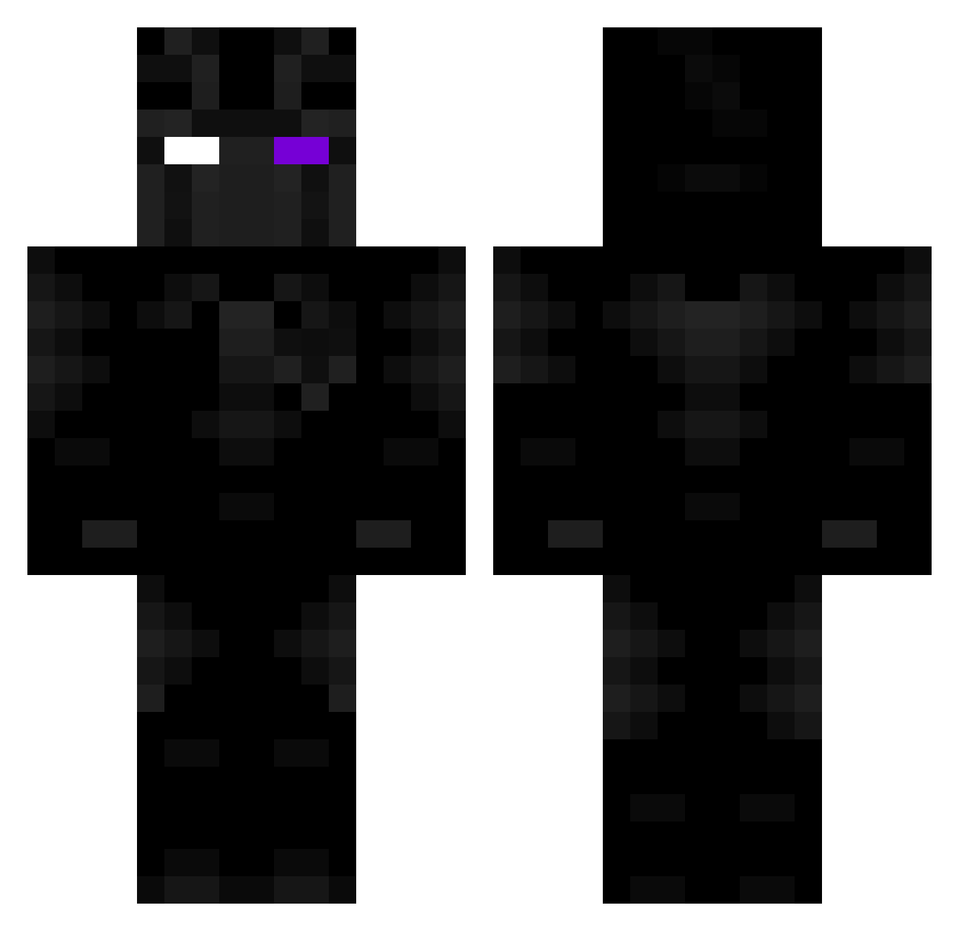 iSoftware Minecraft skin, front and back view