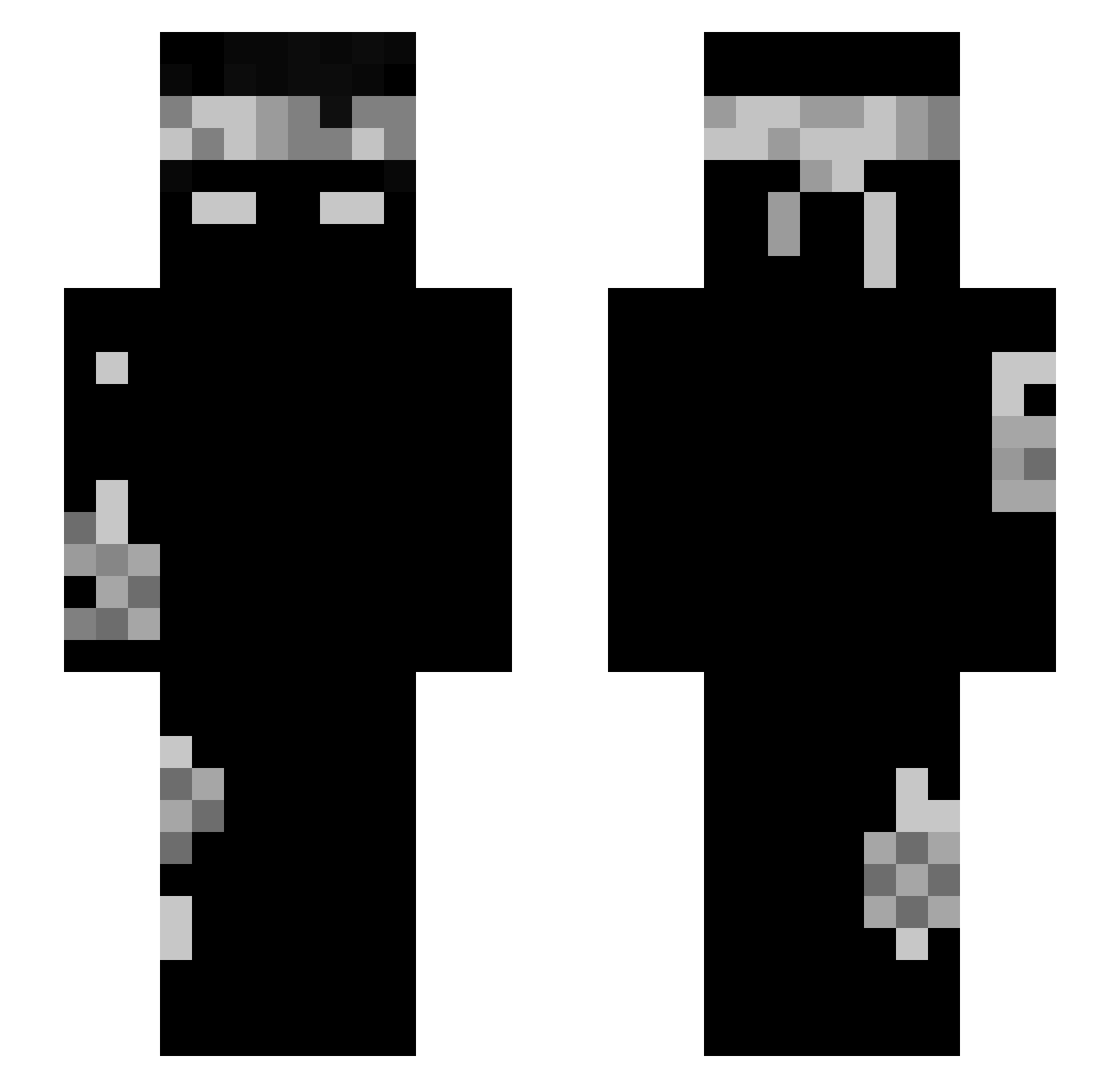 TomJyb Minecraft skin, front and back view