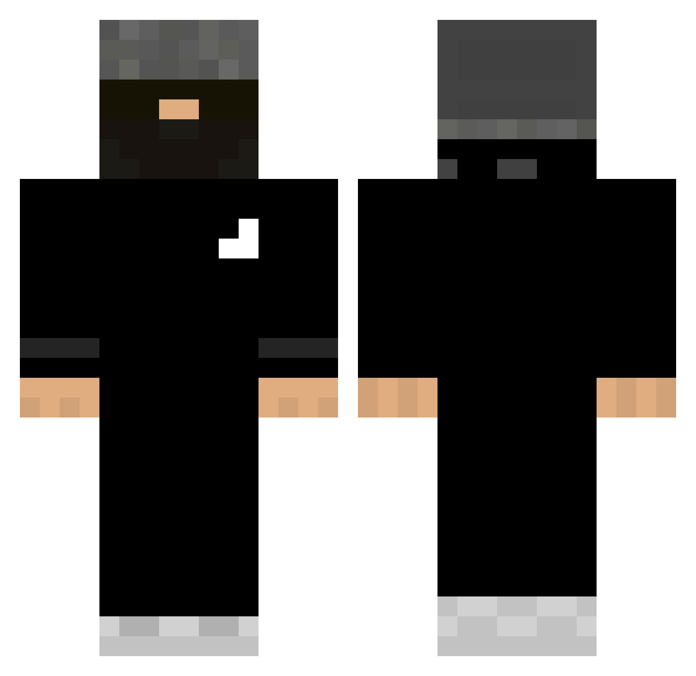 DriftiE38 Minecraft skin, front and back view