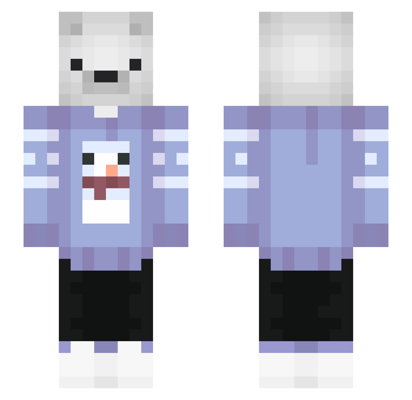 6Liam Minecraft skin, front and back view