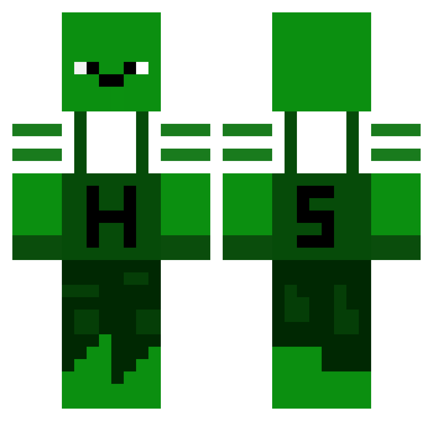 HUSIK09 Minecraft skin, front and back view