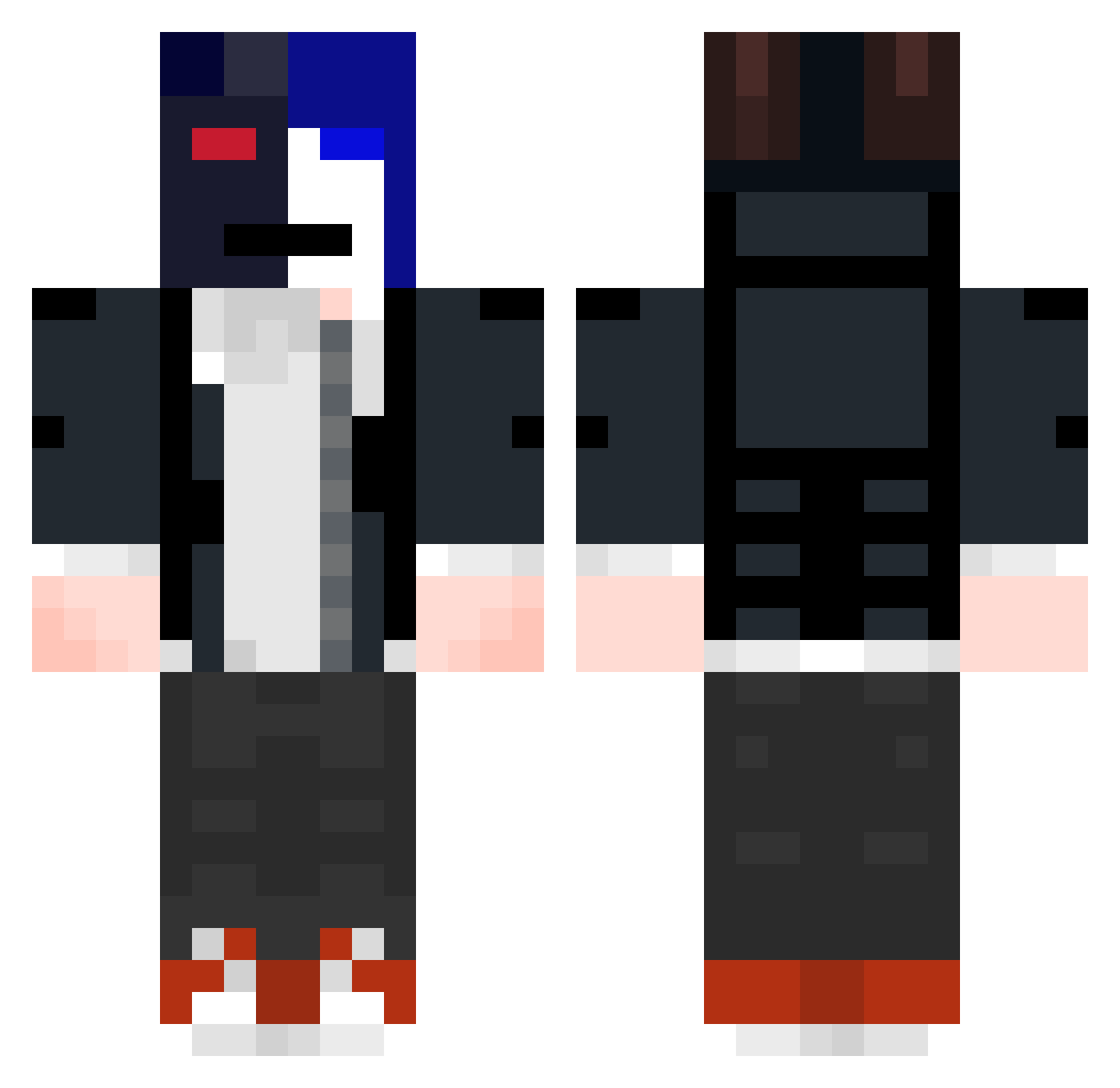 PrimalMagnus Minecraft skin, front and back view