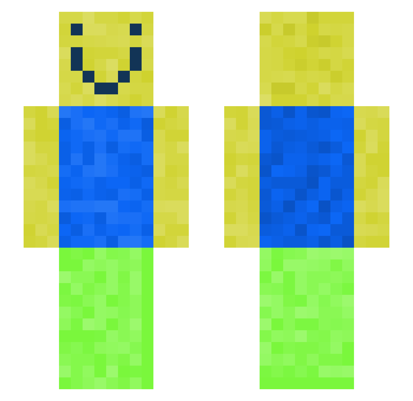 Blyth12 Minecraft skin, front and back view