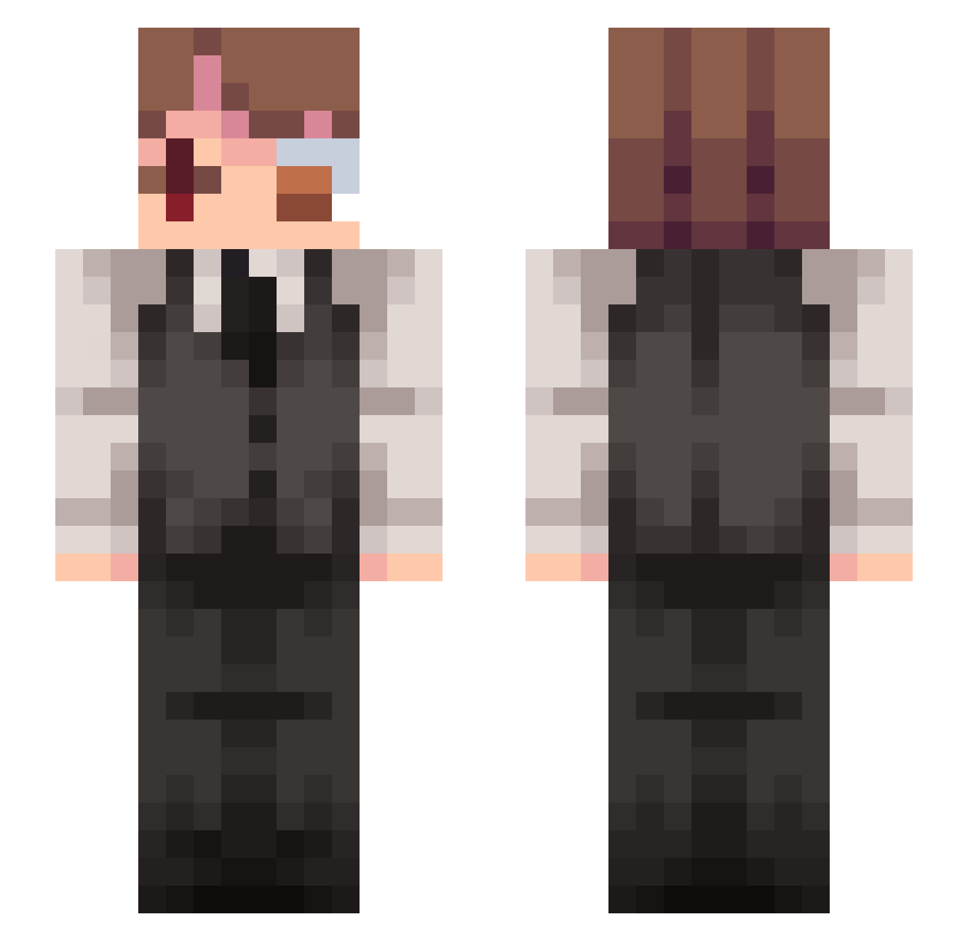 SimonGamer96 Minecraft skin, front and back view