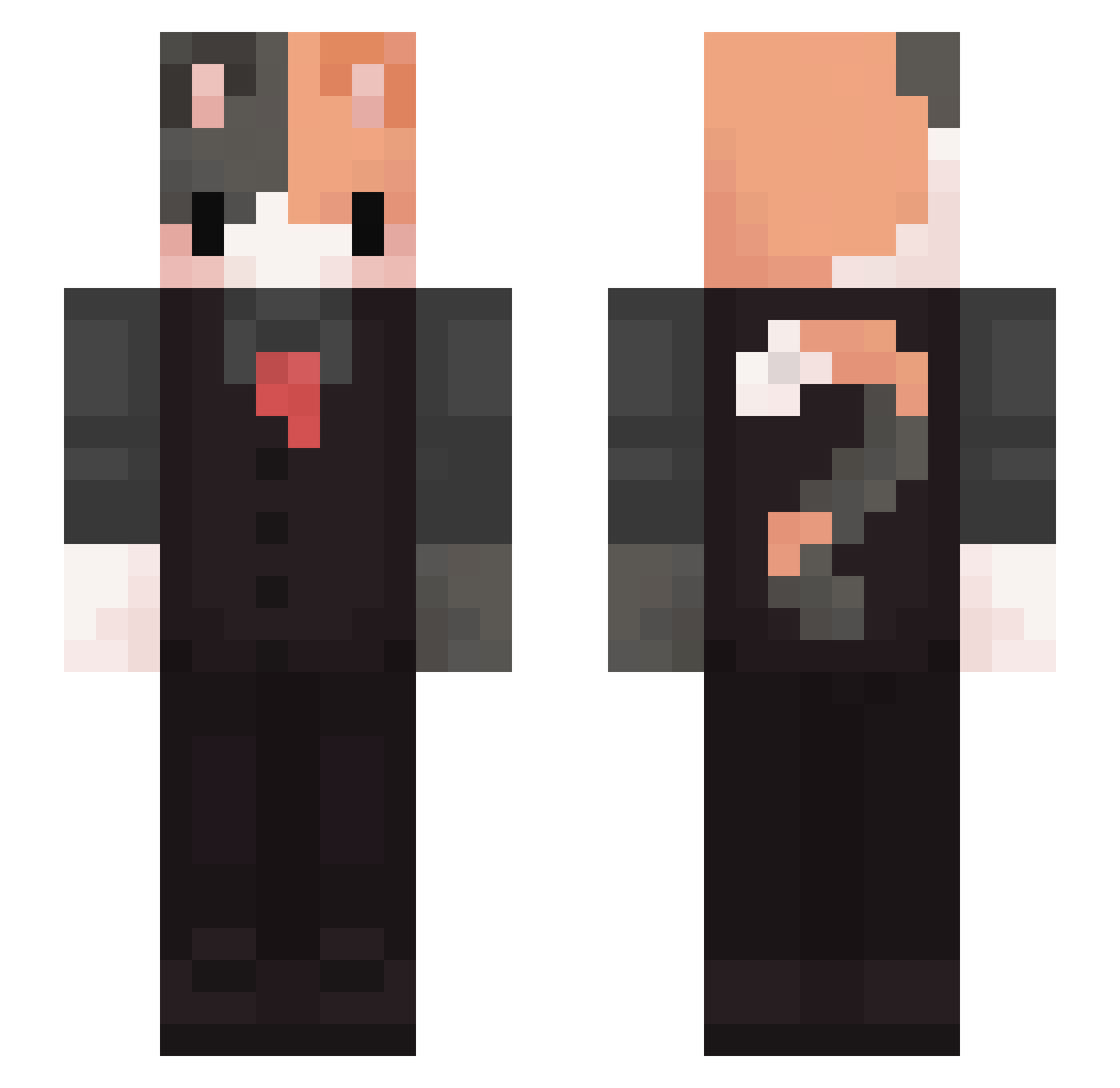 potatodapanini Minecraft skin, front and back view