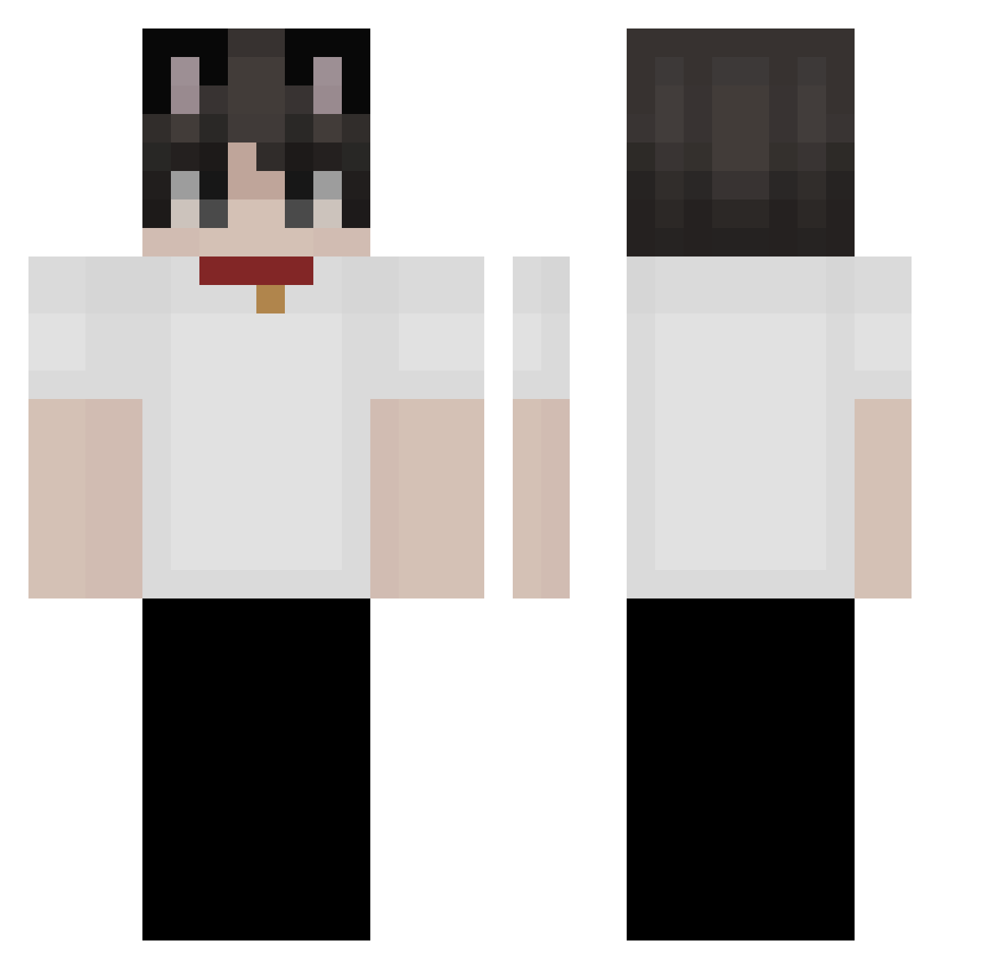 BlockmonHD Minecraft skin, front and back view