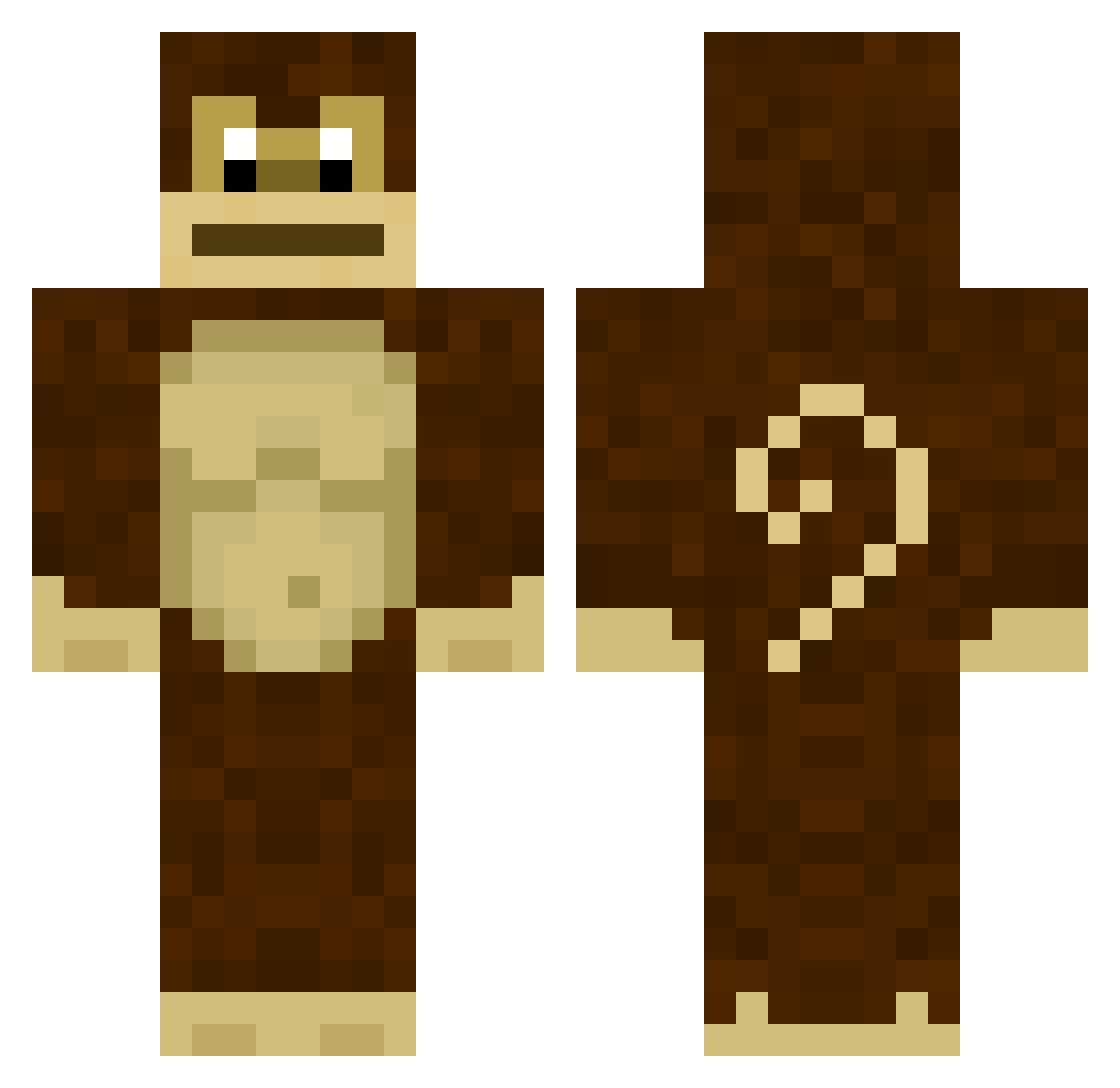 Yakkers_ Minecraft skin, front and back view