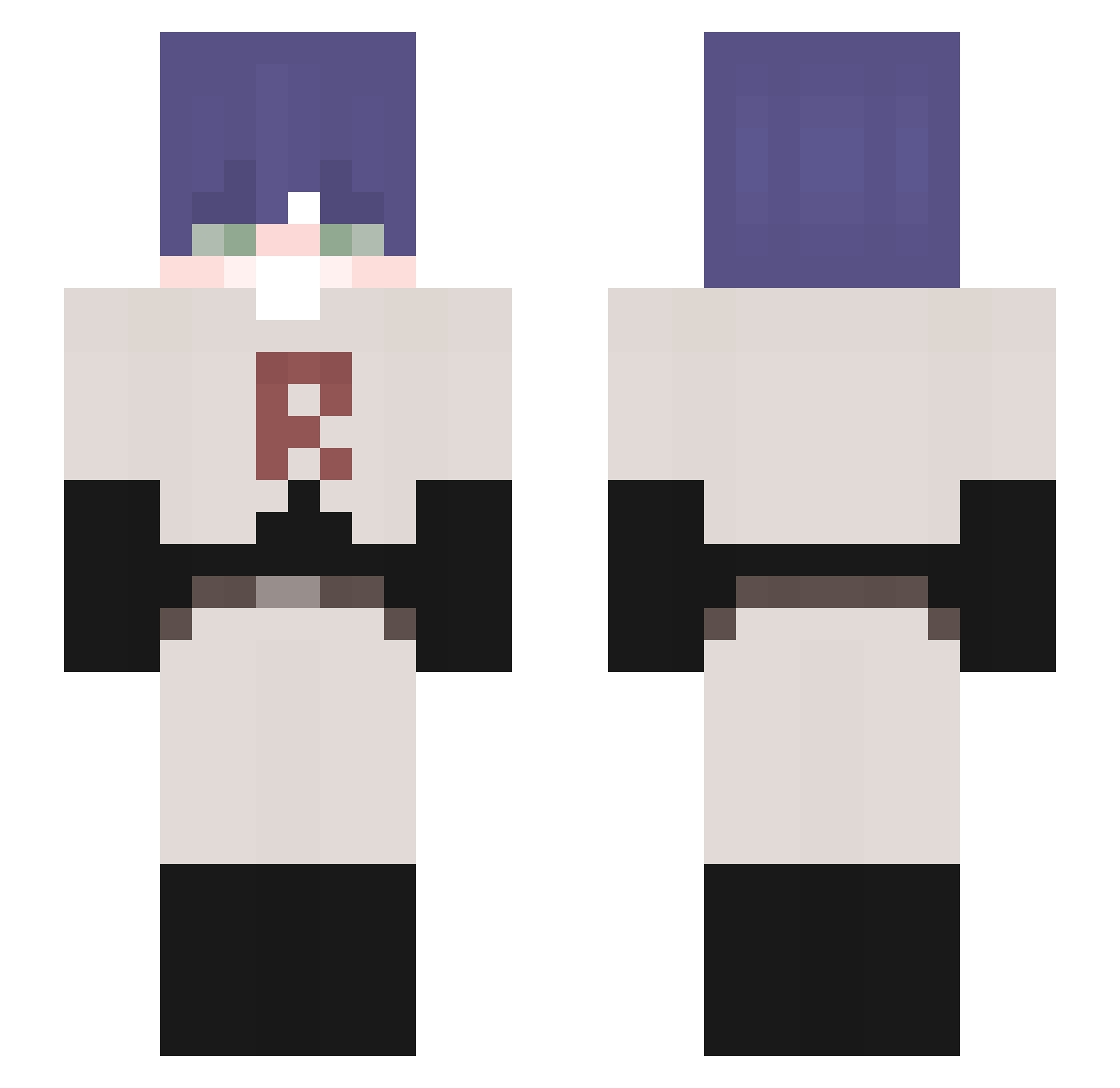eugenexdxd Minecraft skin, front and back view