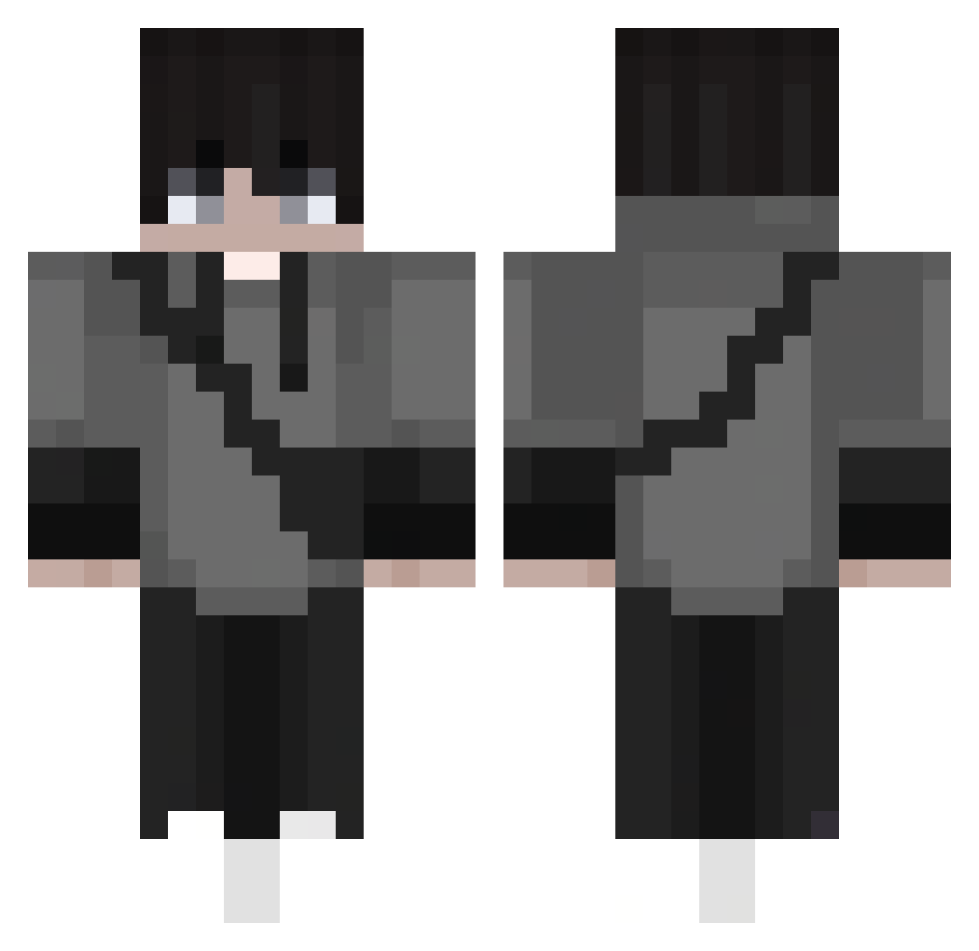 Szmiki Minecraft skin, front and back view