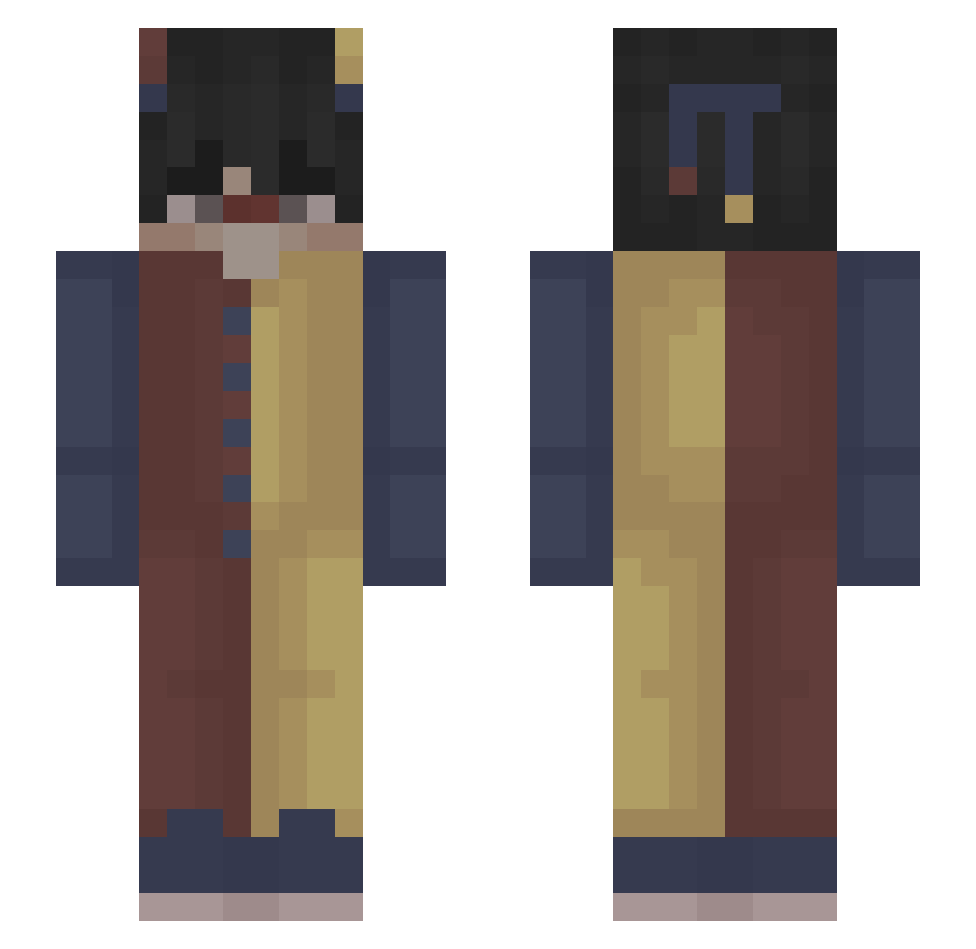 Karliczek_ Minecraft skin, front and back view