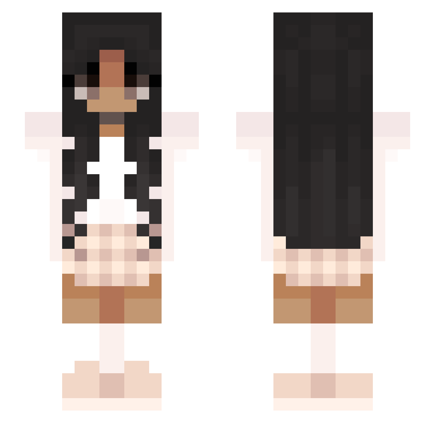Bariniya Minecraft skin, front and back view