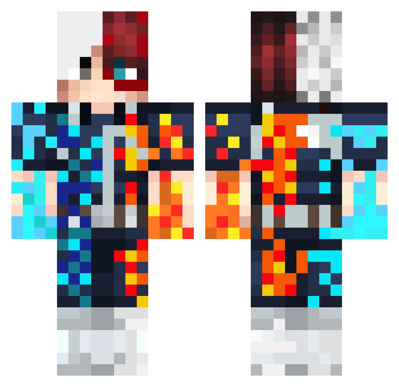 ItssWatermelon Minecraft skin, front and back view