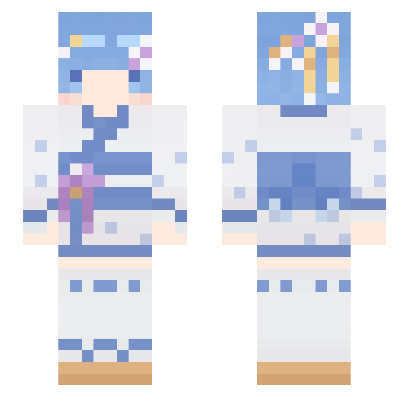 dance4116 Minecraft skin, front and back view