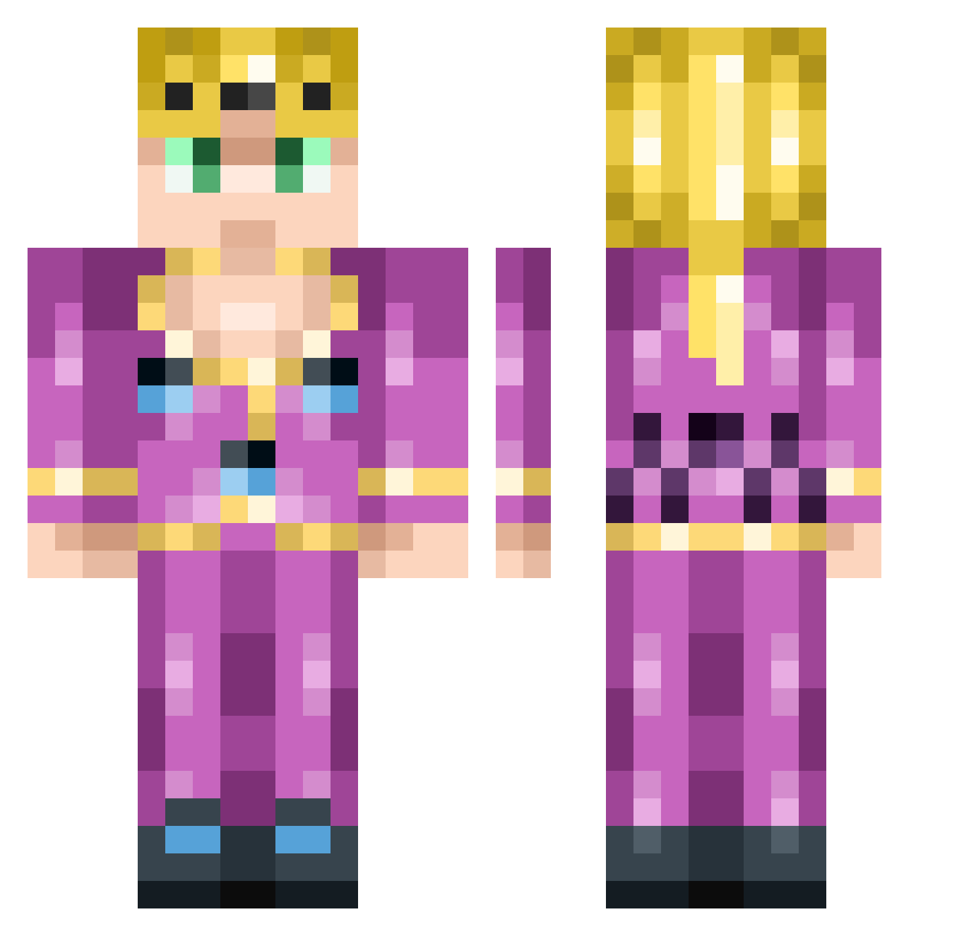 Grunky_Runky Minecraft skin, front and back view