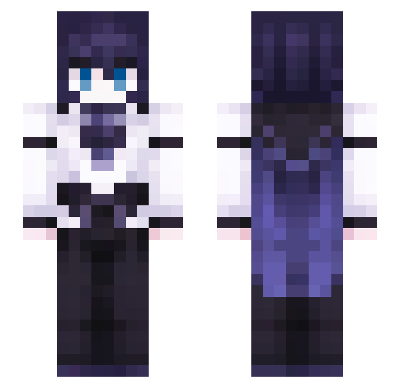Priscian Minecraft skin, front and back view