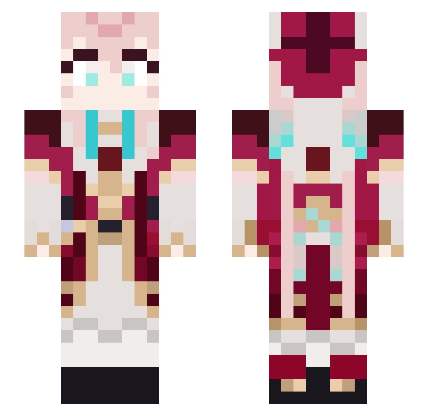 keikopan Minecraft skin, front and back view