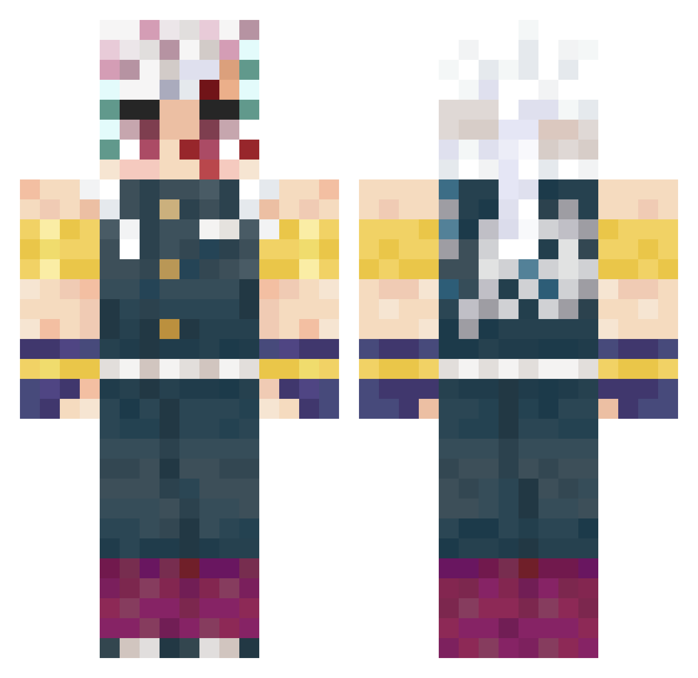 JahCool7896 Minecraft skin, front and back view