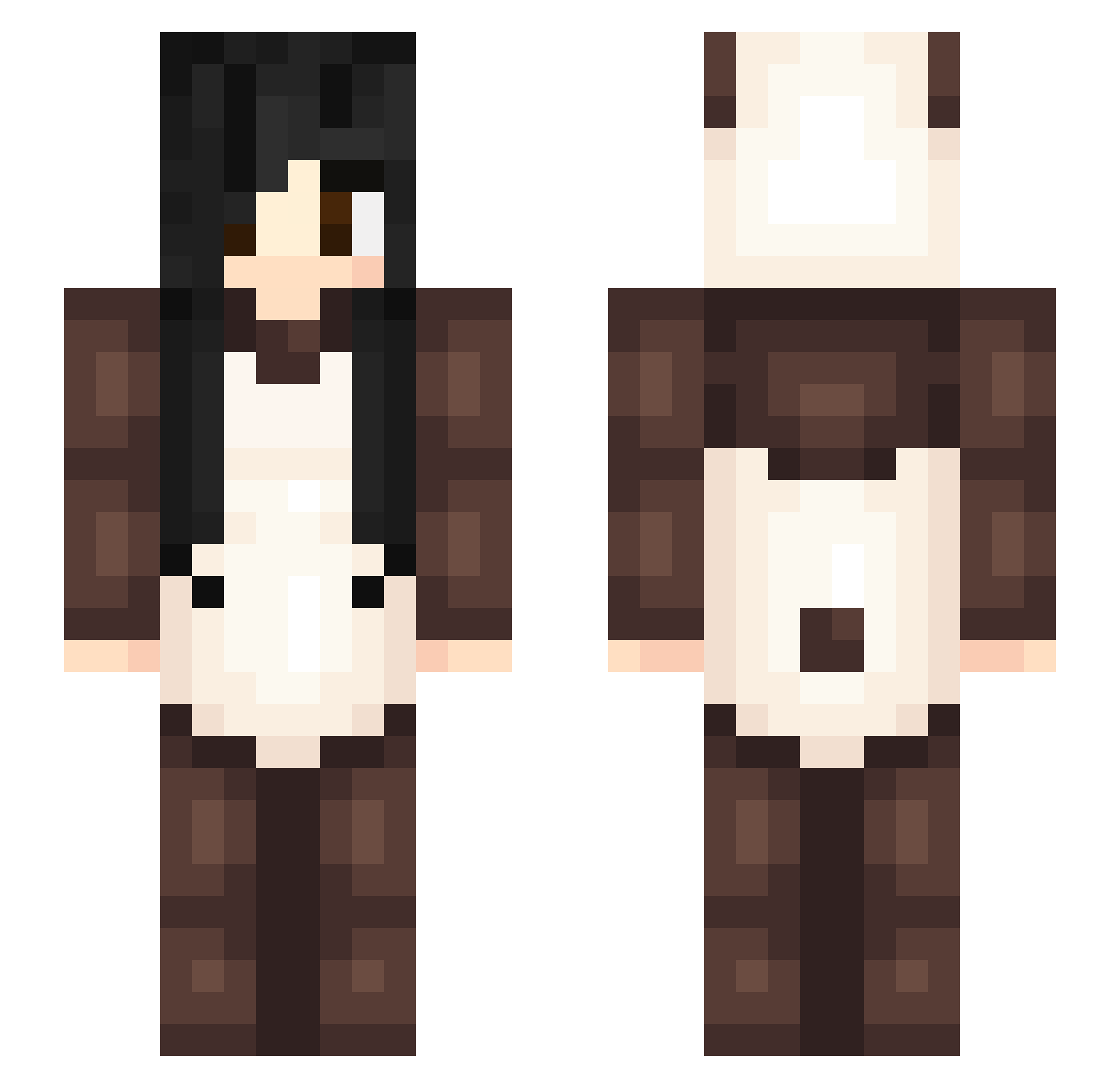 Liz Minecraft skin, front and back view