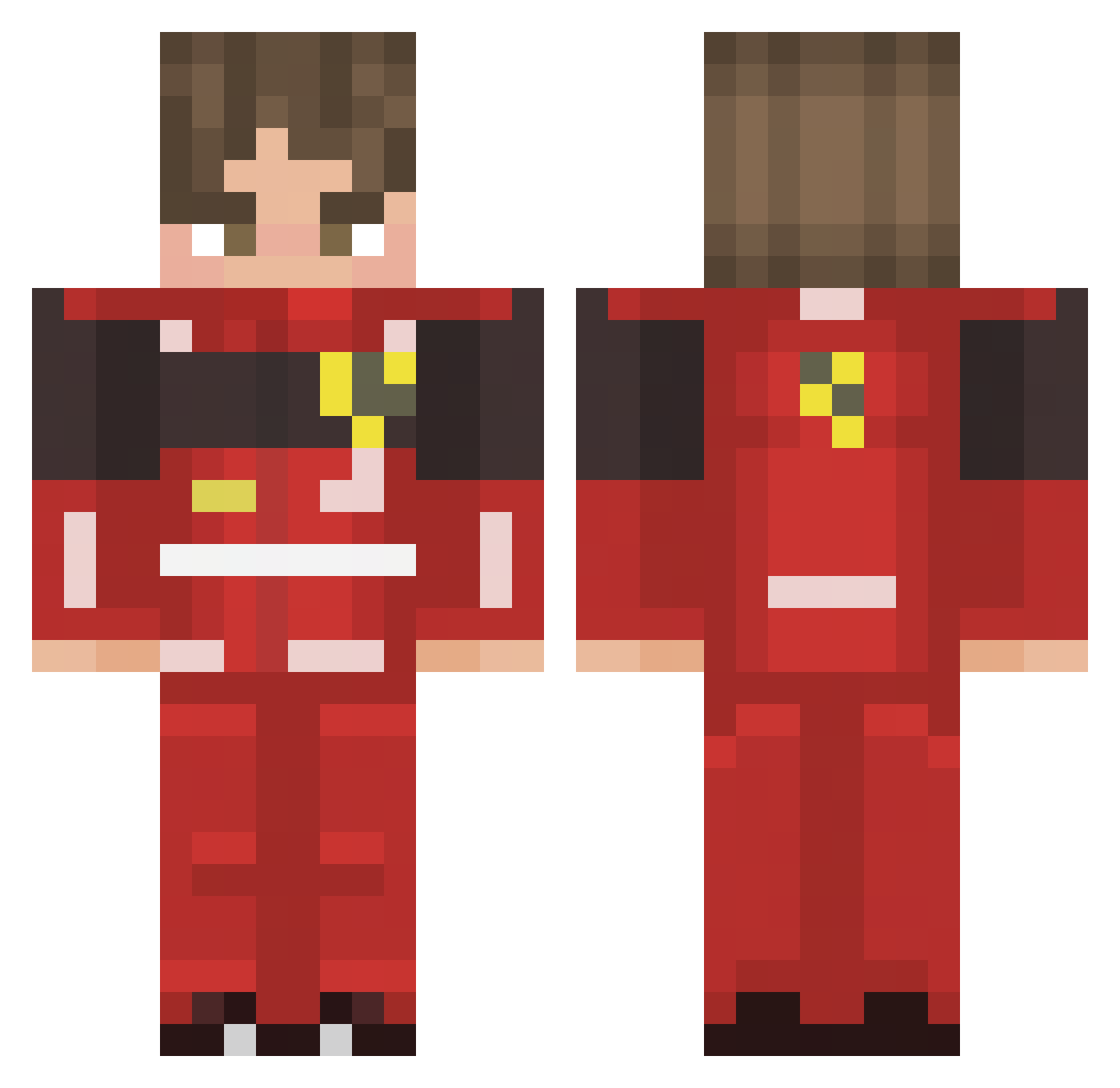 Ulissimo Minecraft skin, front and back view