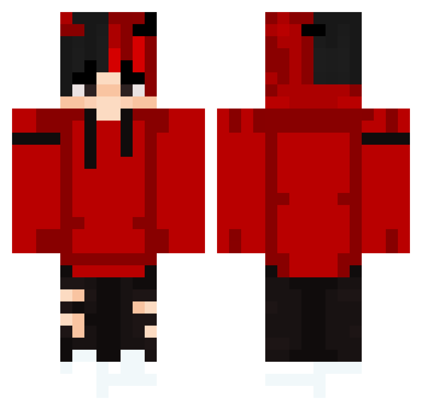 atcardinal Minecraft skin, front and back view