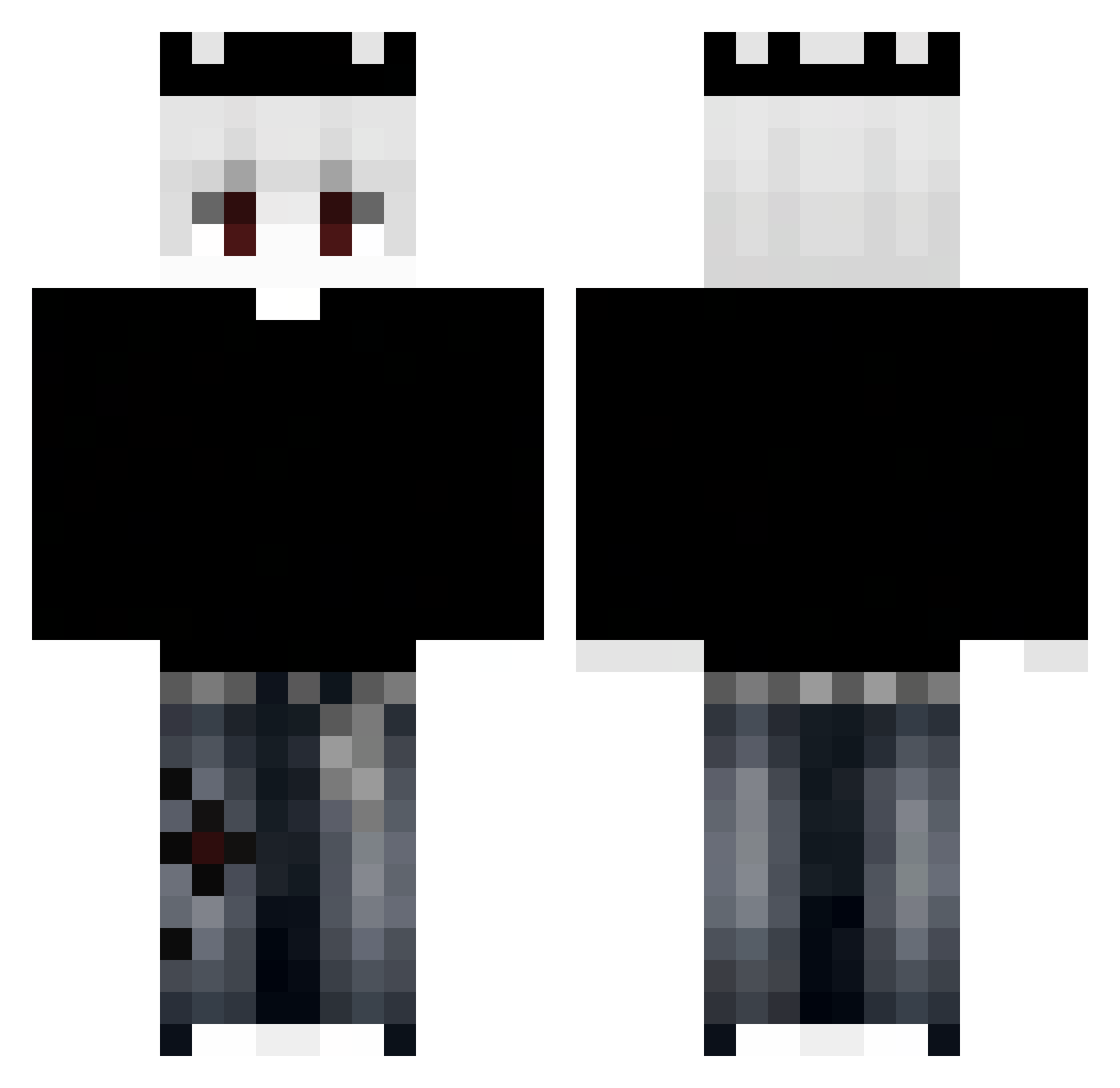 zSlaayer Minecraft skin, front and back view