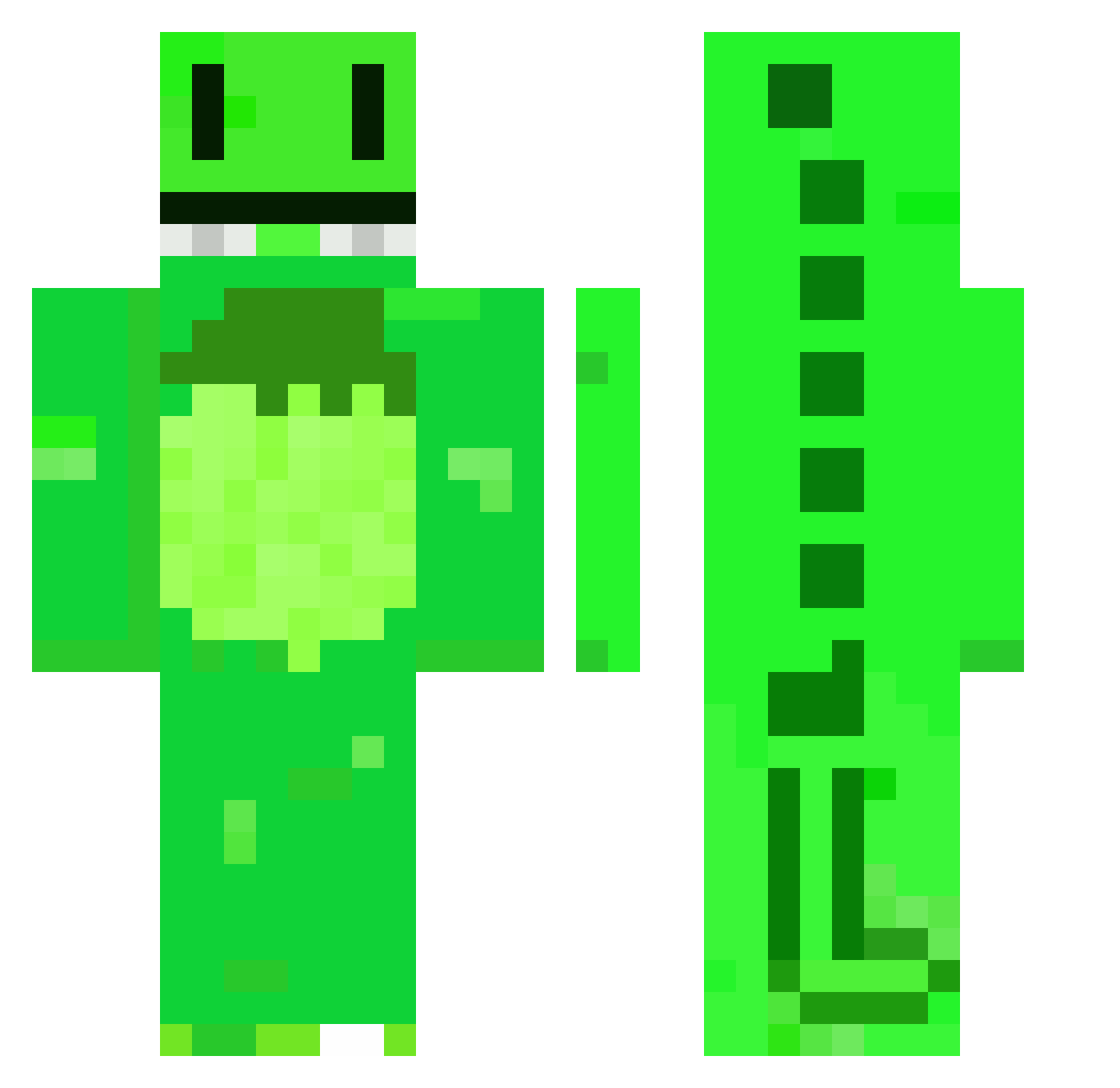 buikjekietelen Minecraft skin, front and back view