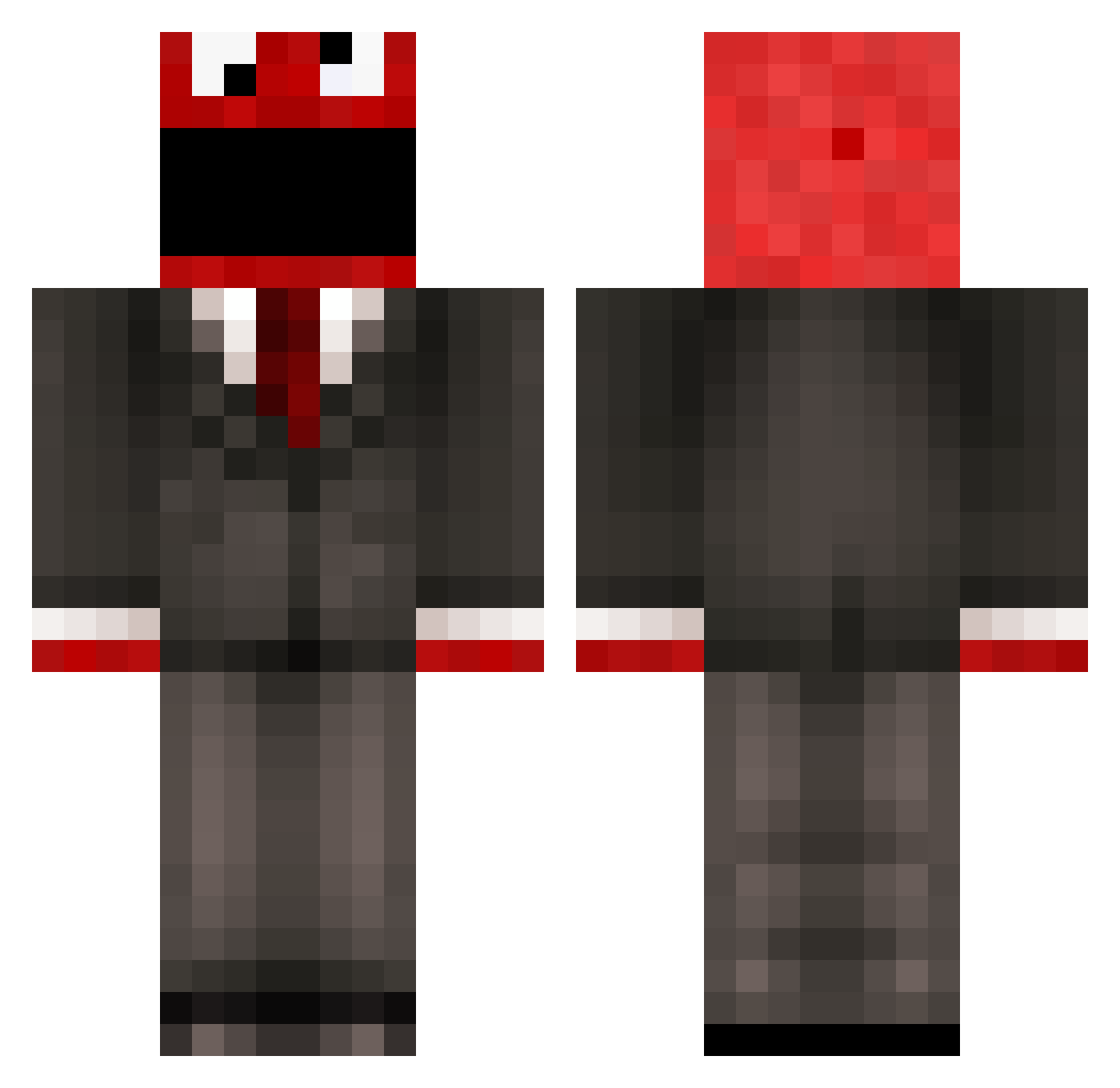 Simba4711 Minecraft skin, front and back view