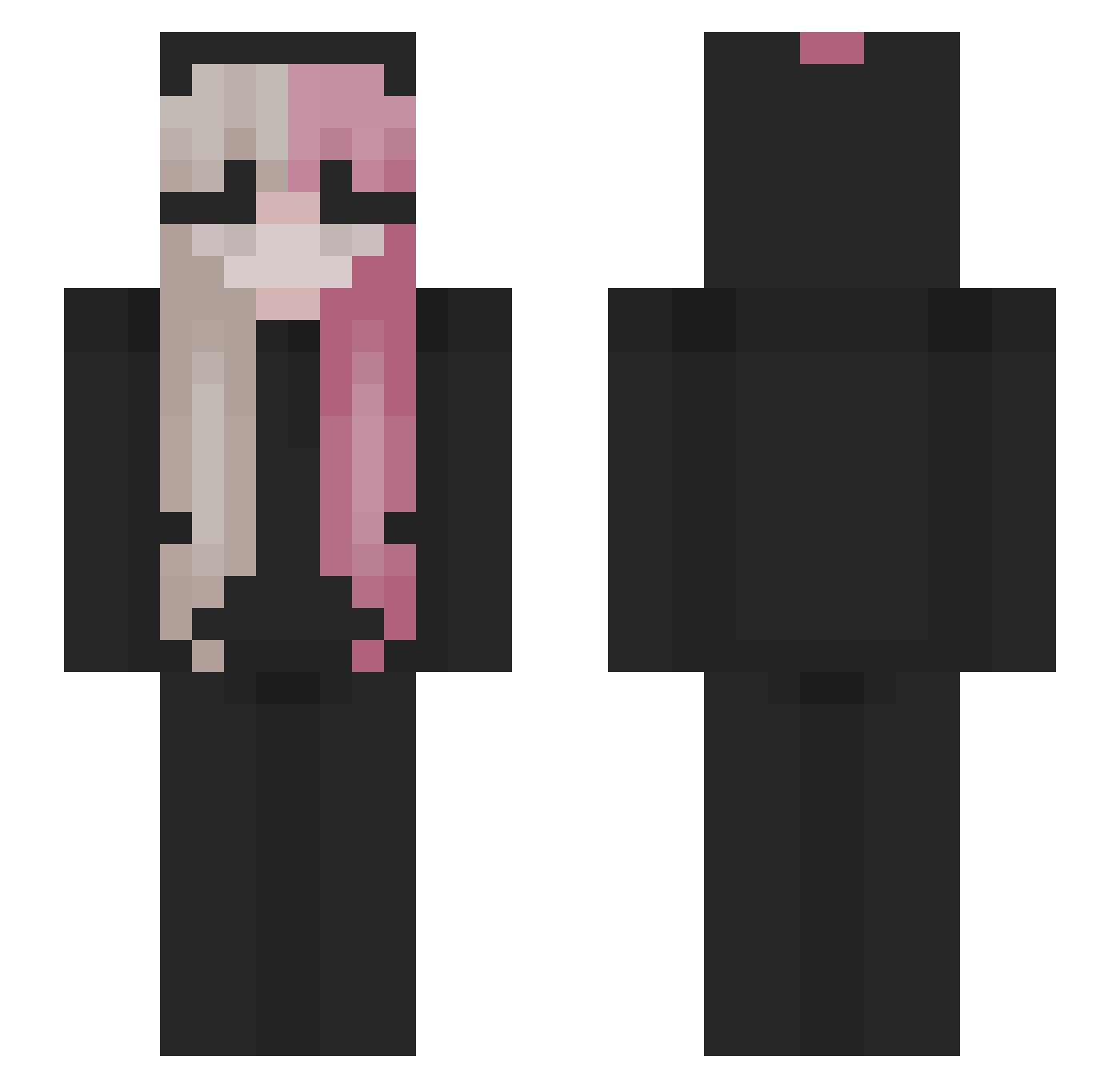 D3monia_ Minecraft skin, front and back view