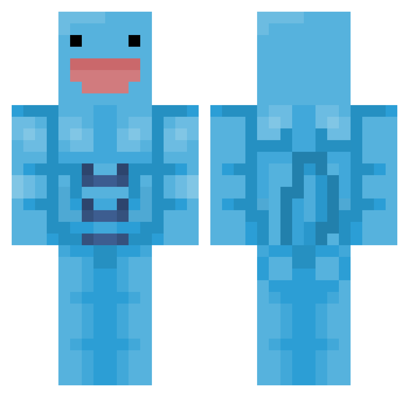 sham12 Minecraft skin, front and back view
