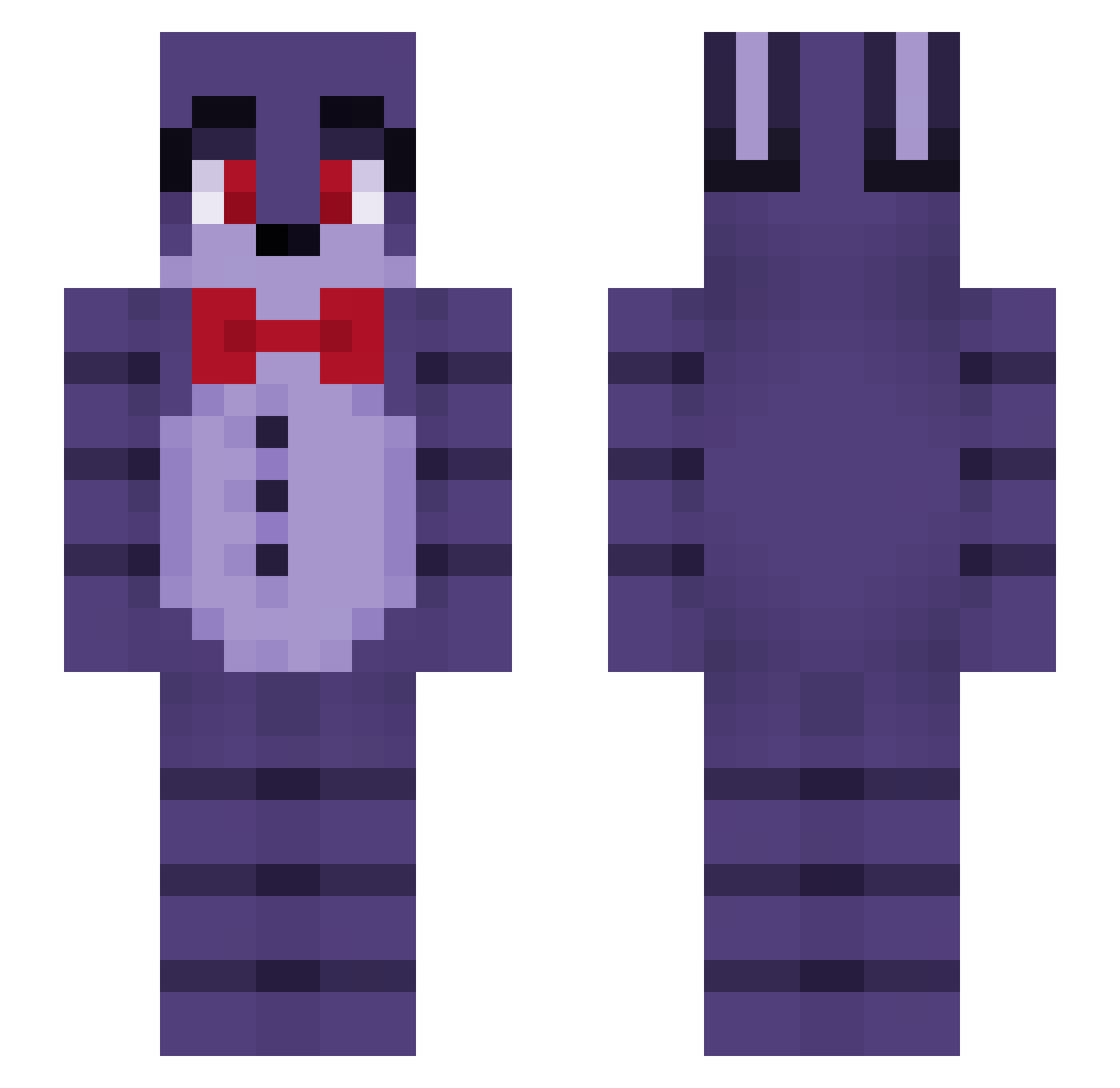 ManImHigh Minecraft skin, front and back view