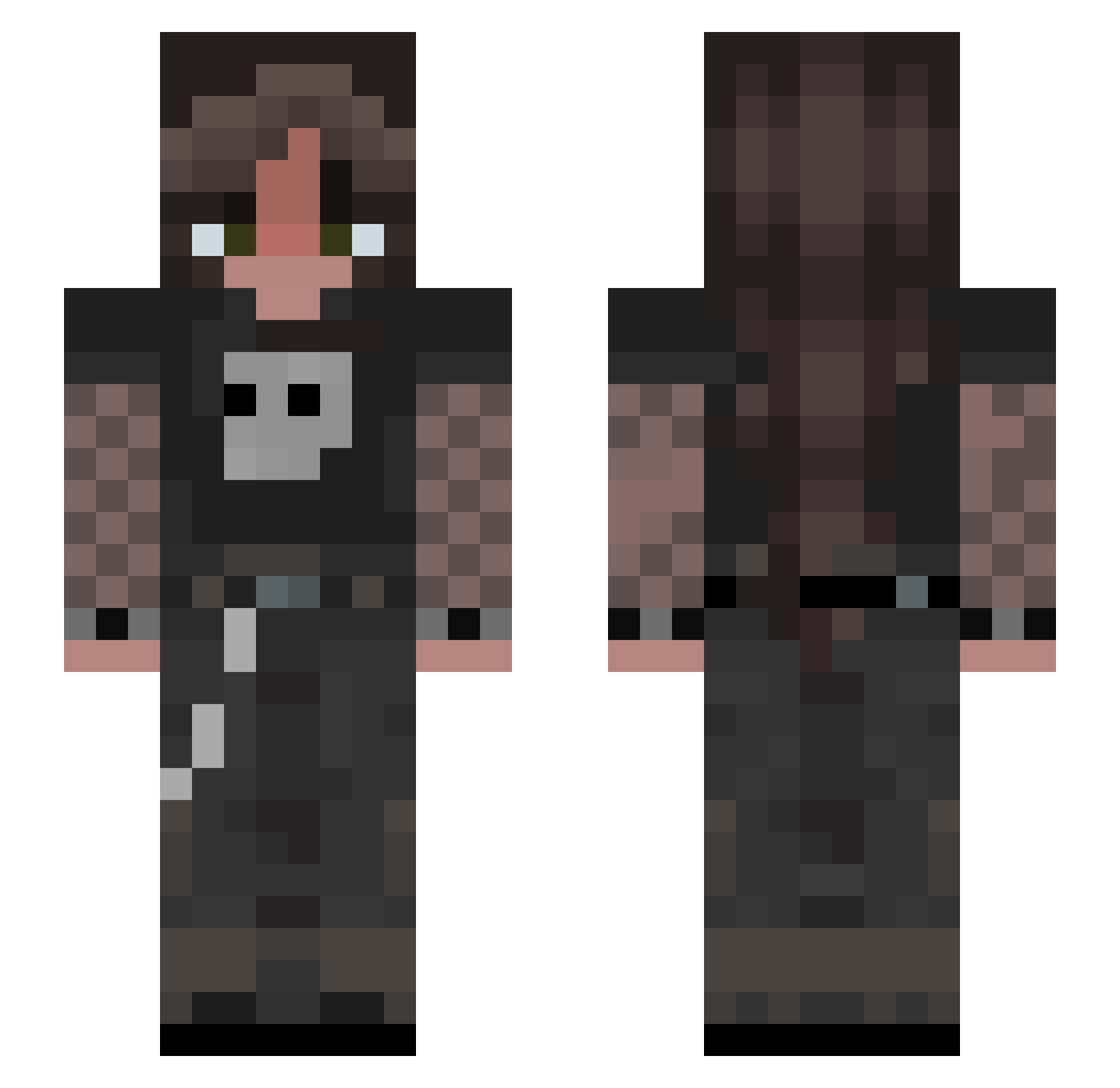 AnneOfTheDawn Minecraft skin, front and back view