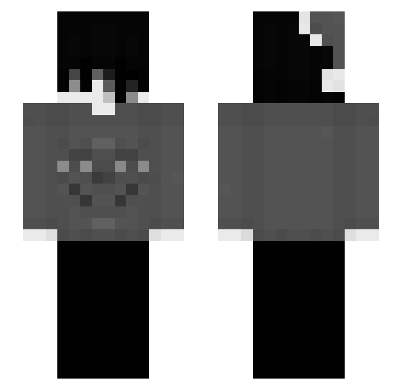 zNiks Minecraft skin, front and back view