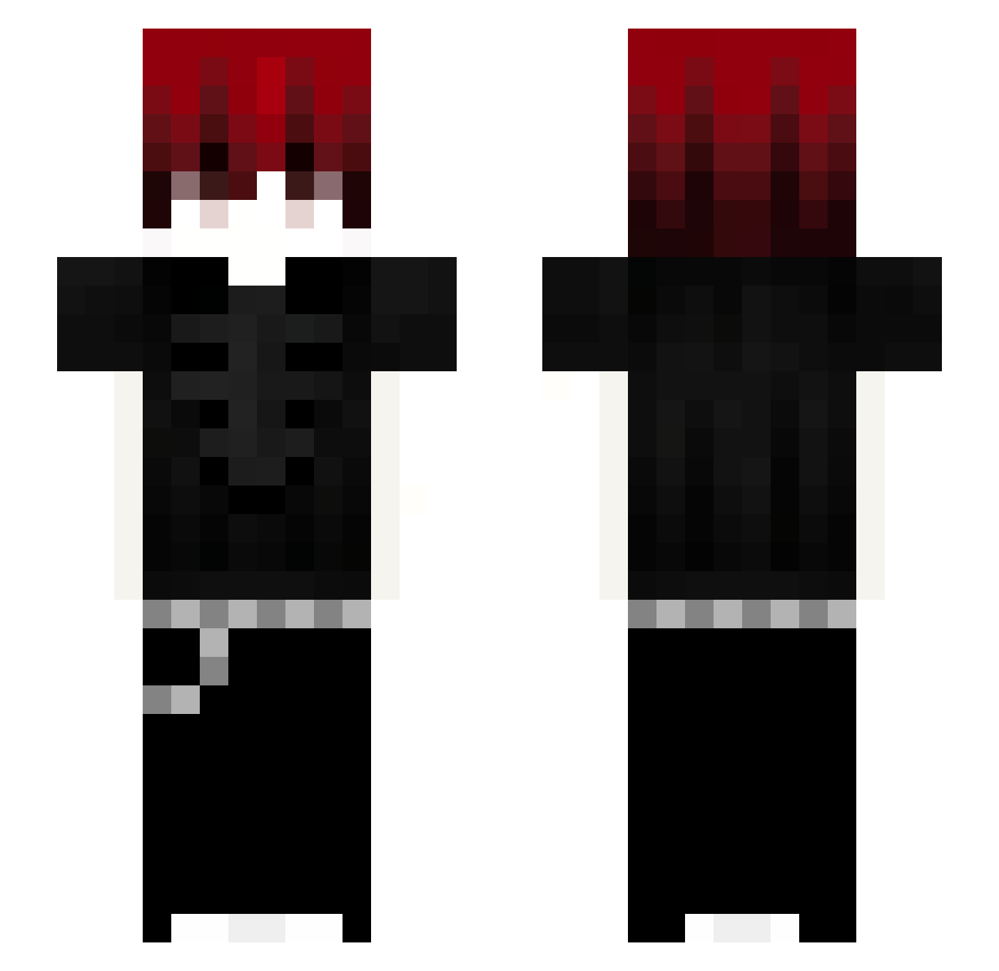 Agussk Minecraft skin, front and back view