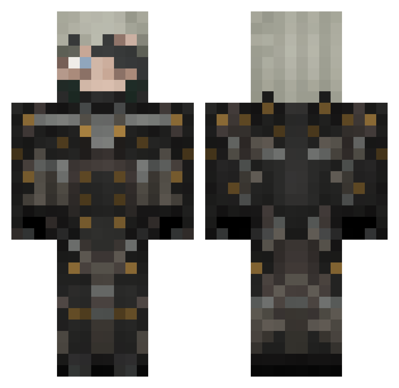Gunner_Lord15 Minecraft skin, front and back view