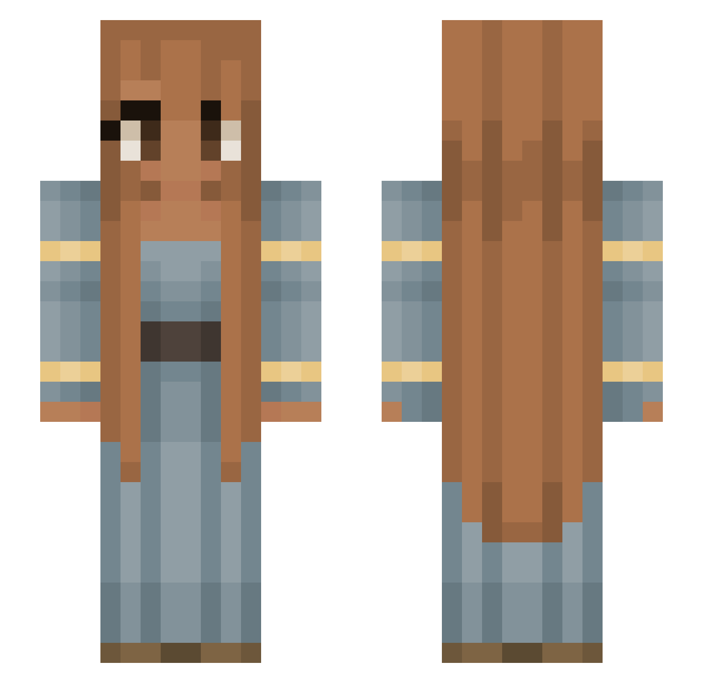 ripsullengirl Minecraft skin, front and back view