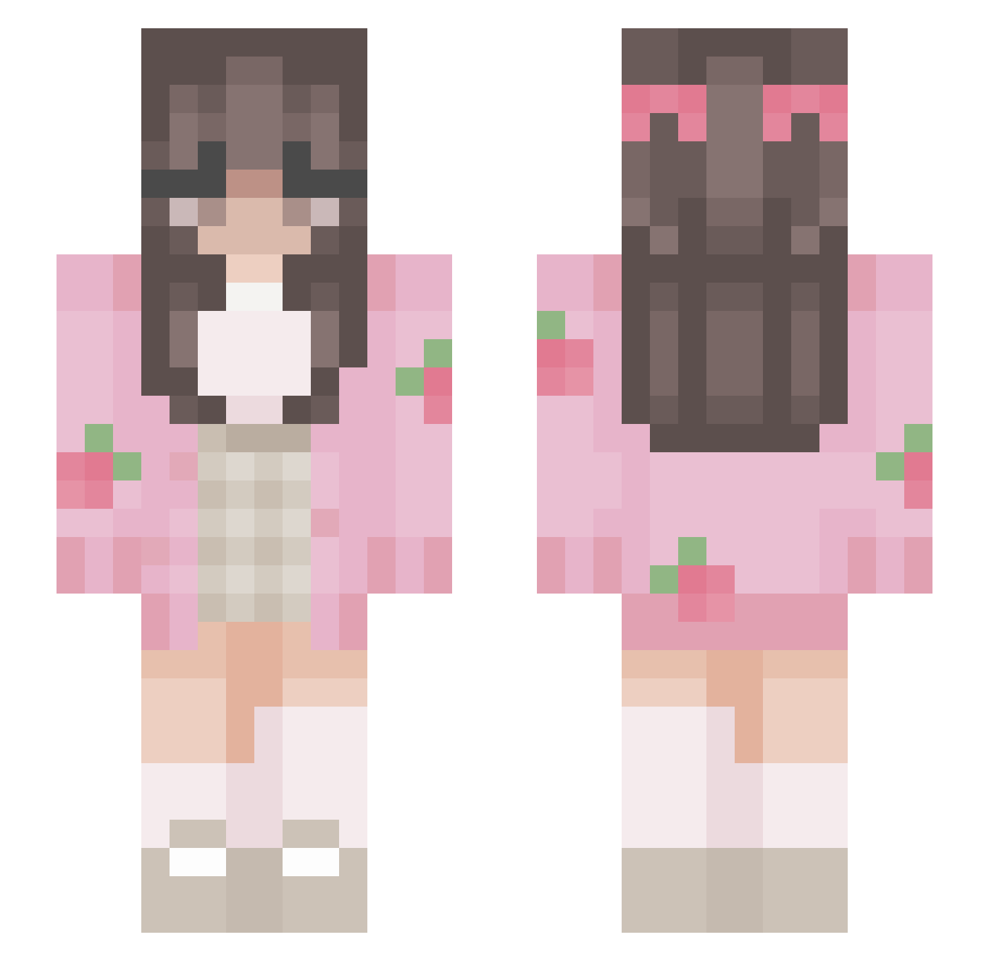 Bitli Minecraft skin, front and back view