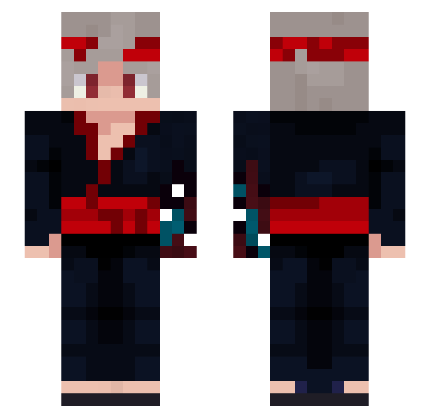 Fvded_ Minecraft skin, front and back view