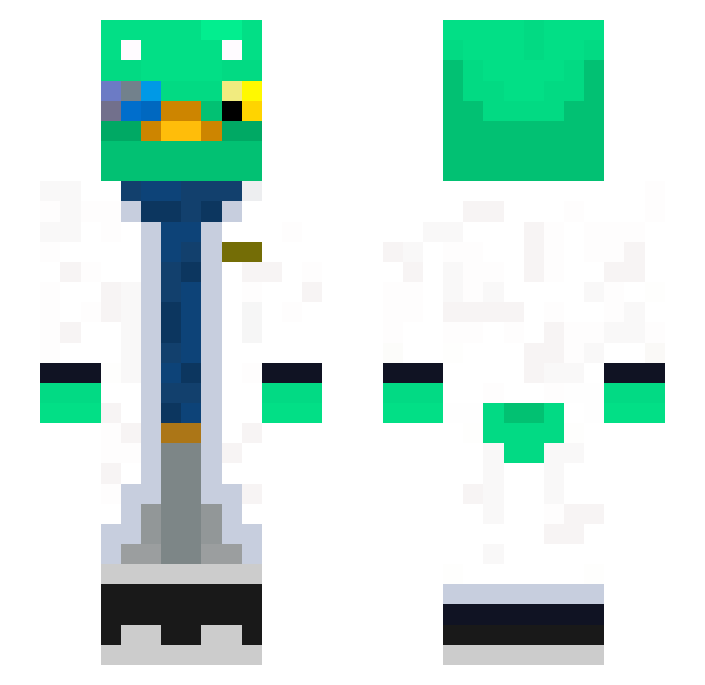 CapitalistDj Minecraft skin, front and back view