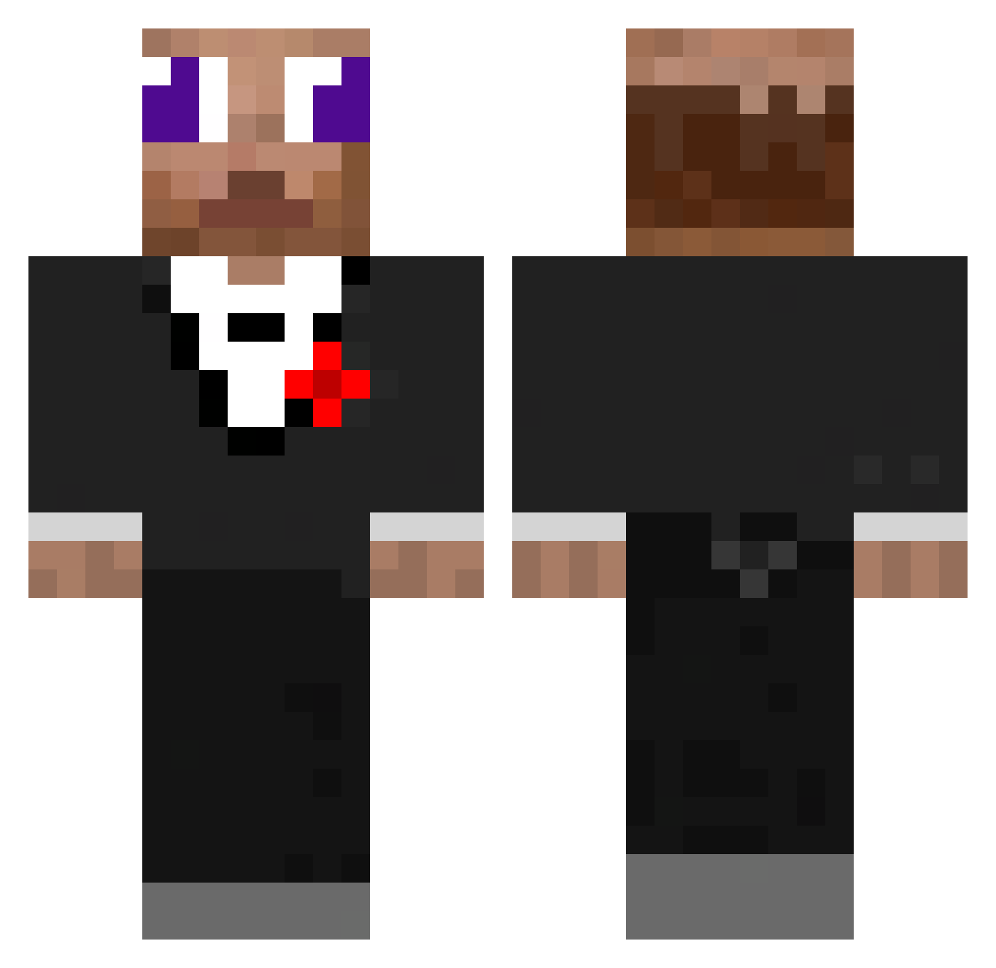 Solace91 Minecraft skin, front and back view