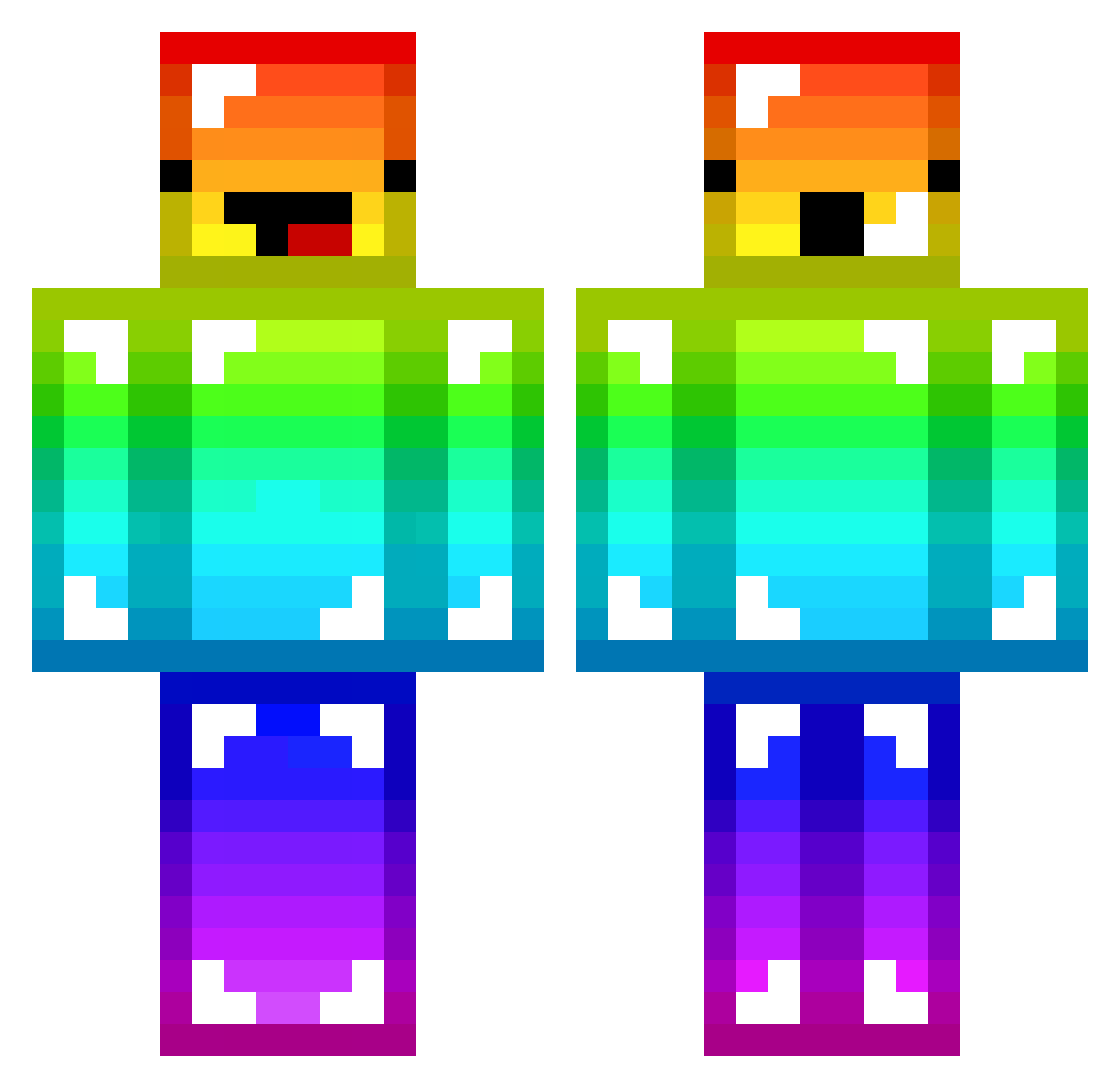 PortalYew862489 Minecraft skin, front and back view