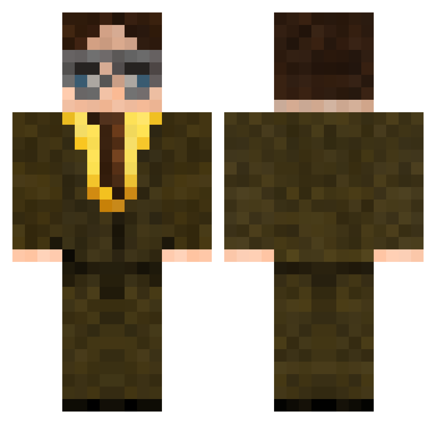 AkiraAtso Minecraft skin, front and back view