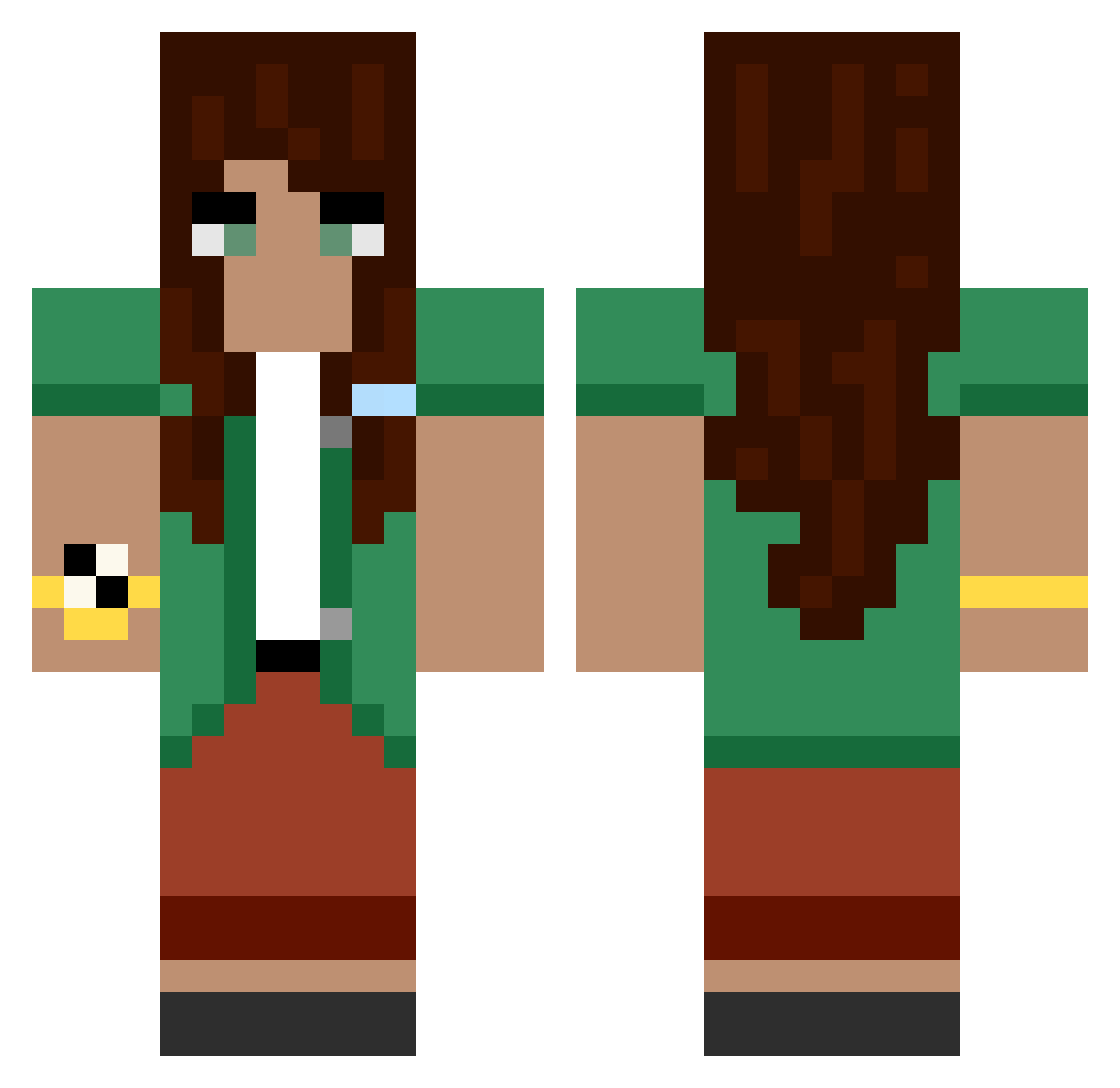 _Vika_Kipa_ Minecraft skin, front and back view