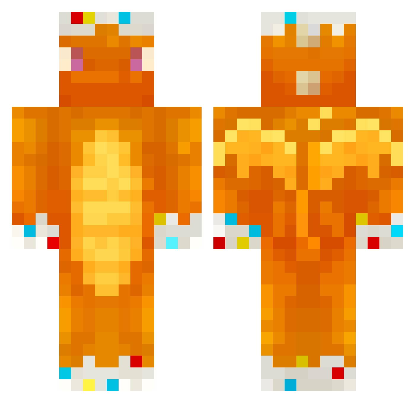 PleaseReadWoF Minecraft skin, front and back view